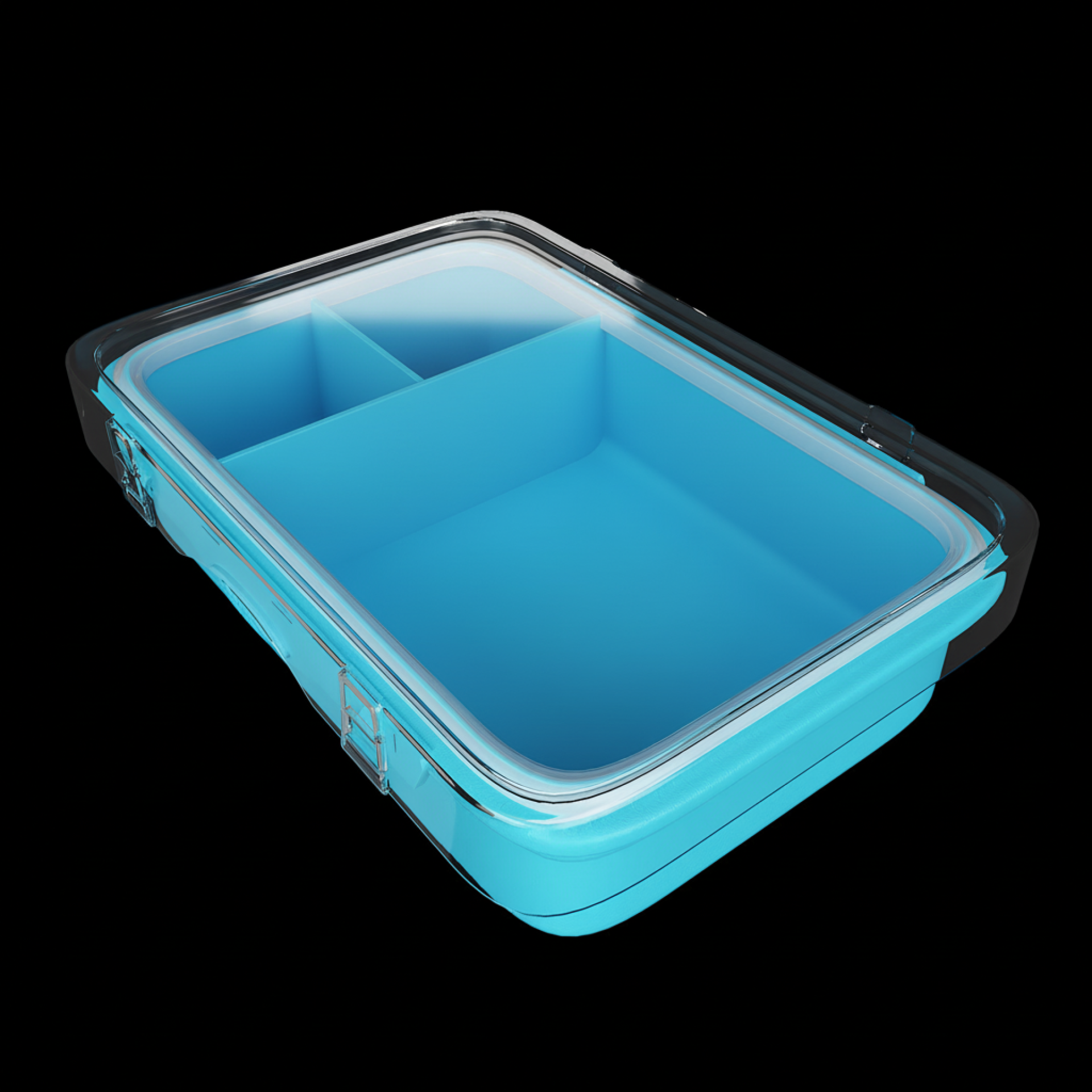 Broodtrommel lunchbox rechthoekig lichtblauw