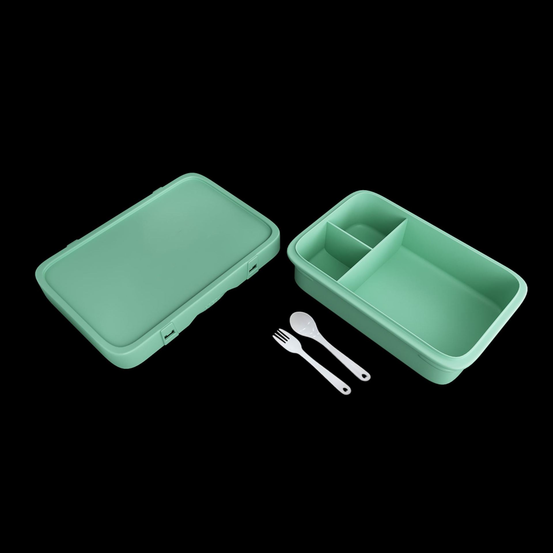 Broodtrommel lunchbox mintgroen rechthoekig