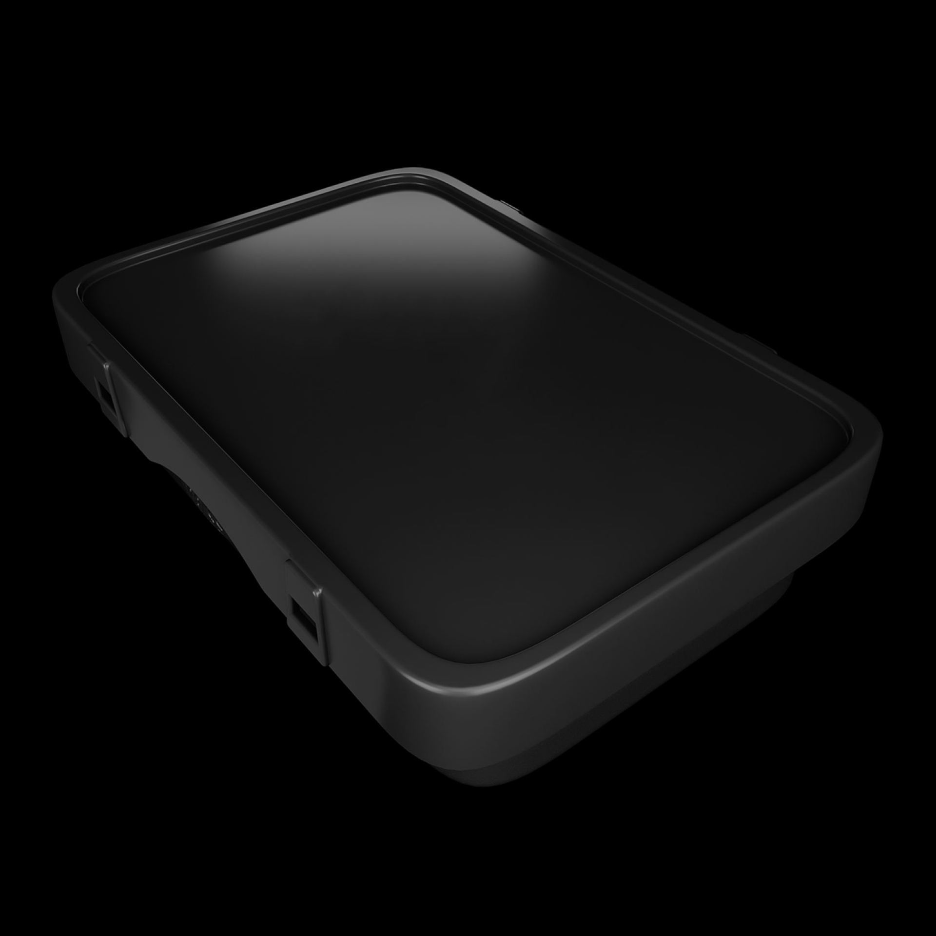 Broodtrommel lunchbox rechthoekig zwart