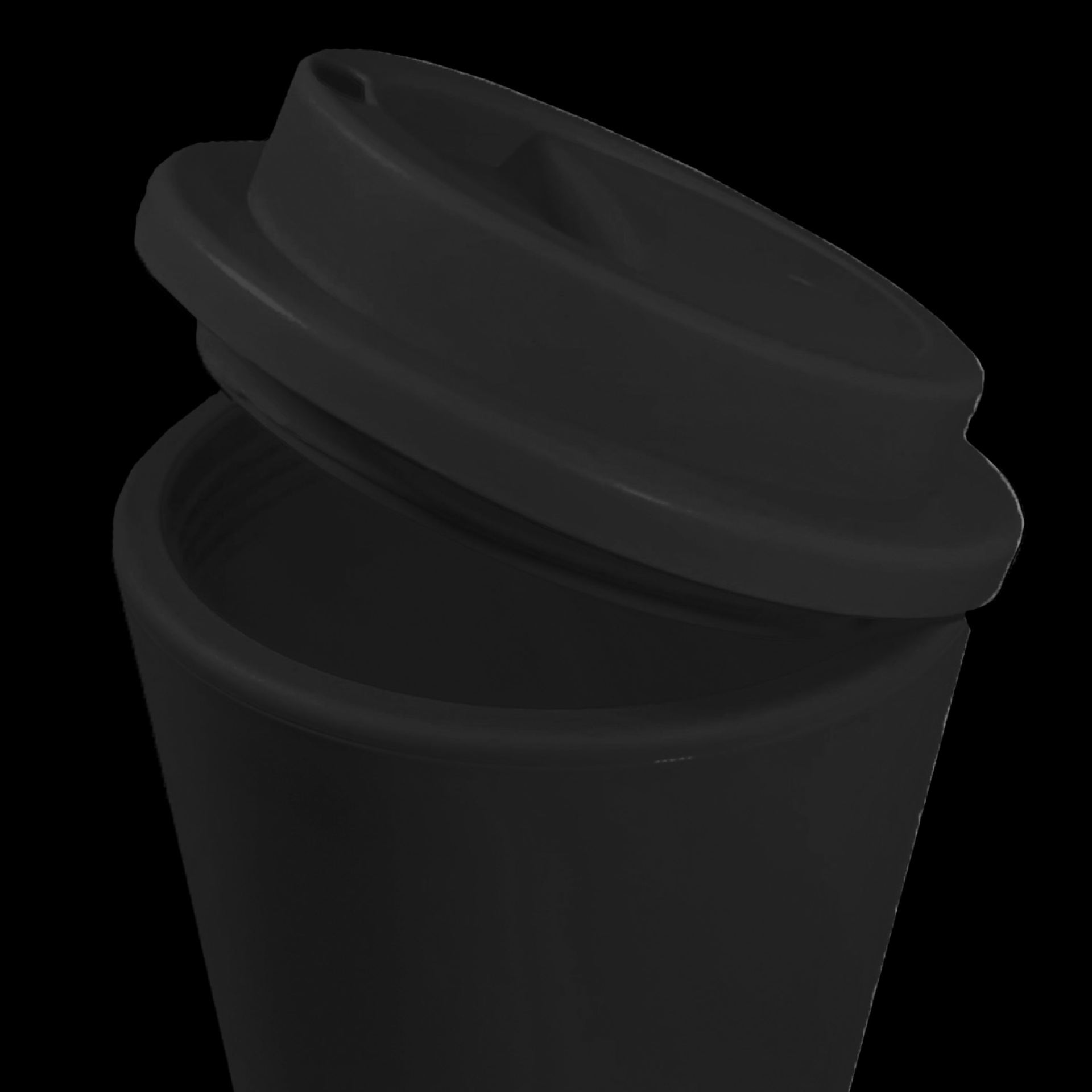 zwarte koffiebeker to go zwart 35cl bedrukken