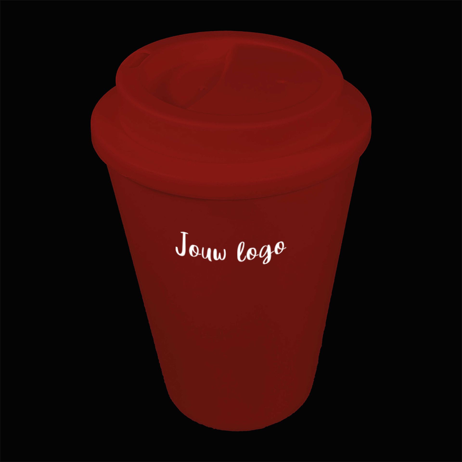 goedkope koffiebeker to go bedrukken rood 35cl