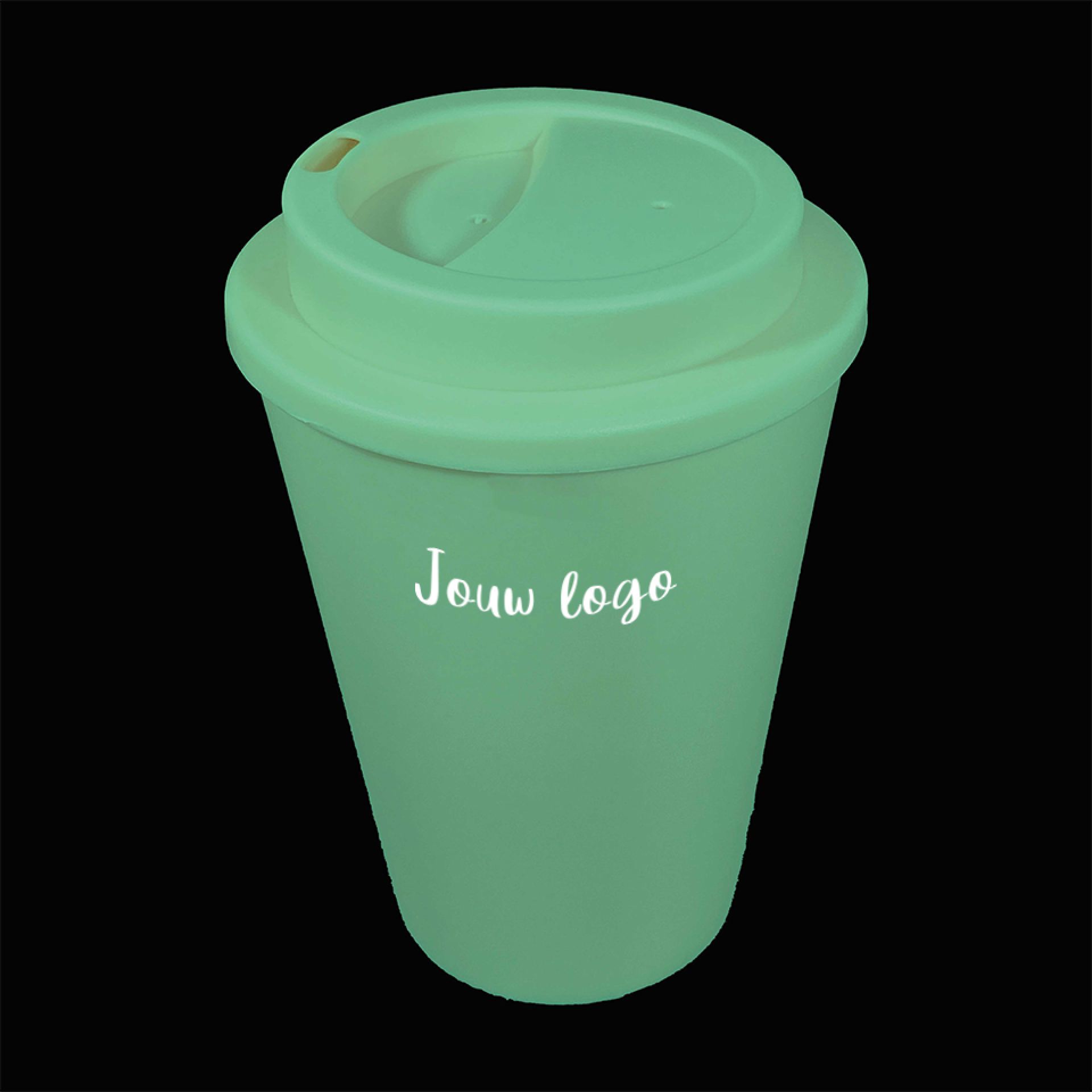 Koffiebeker to go mintgroen 35cl bedrukken