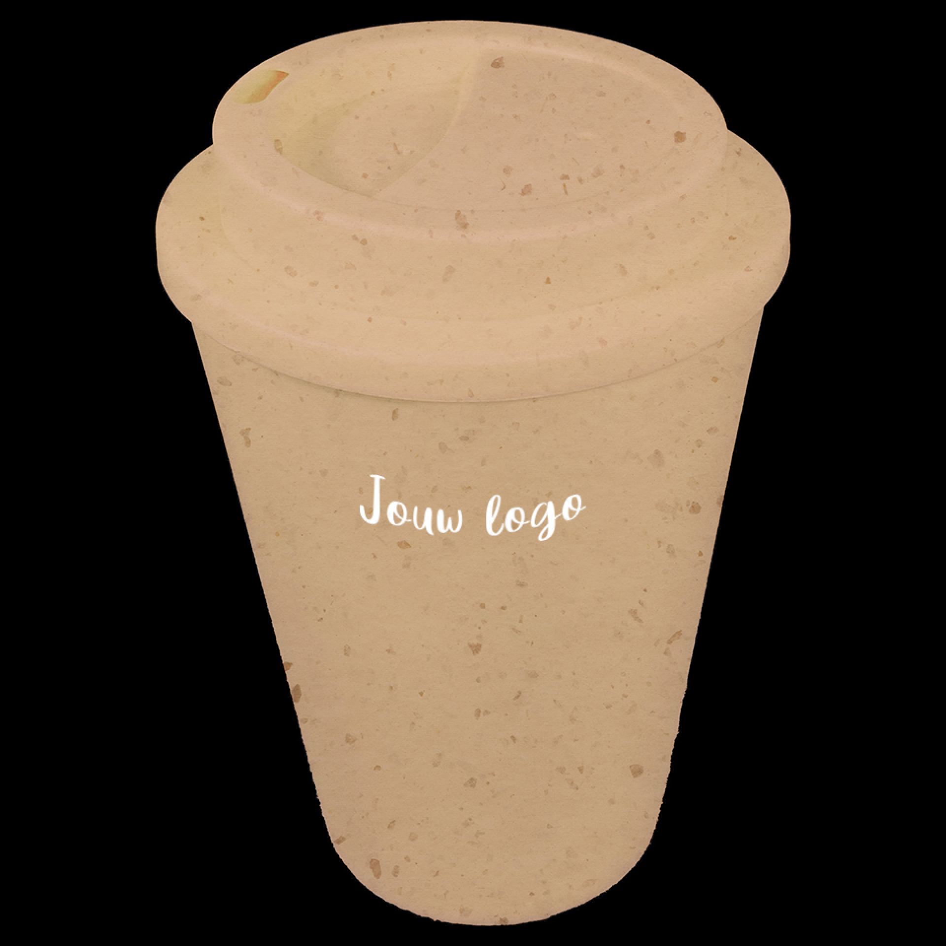 koffiebeker to go beige bedrukken 35cl