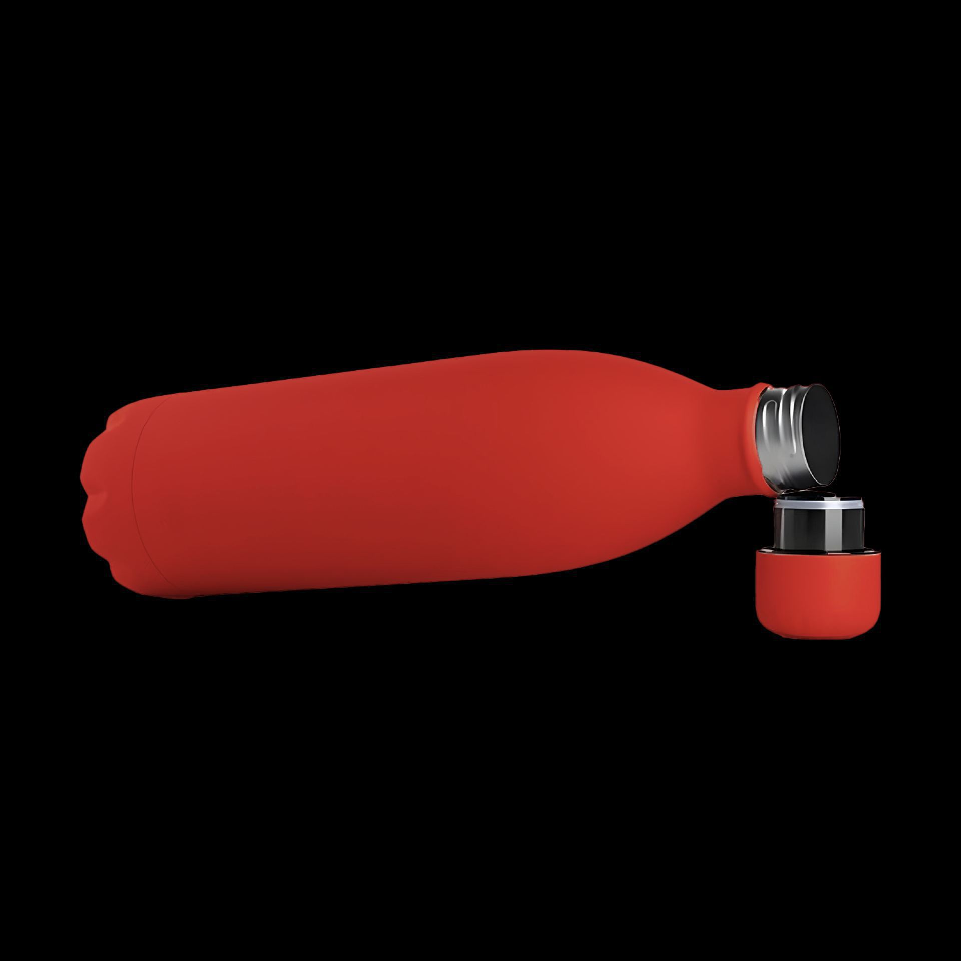 RVS drinkfles 75cl rood open