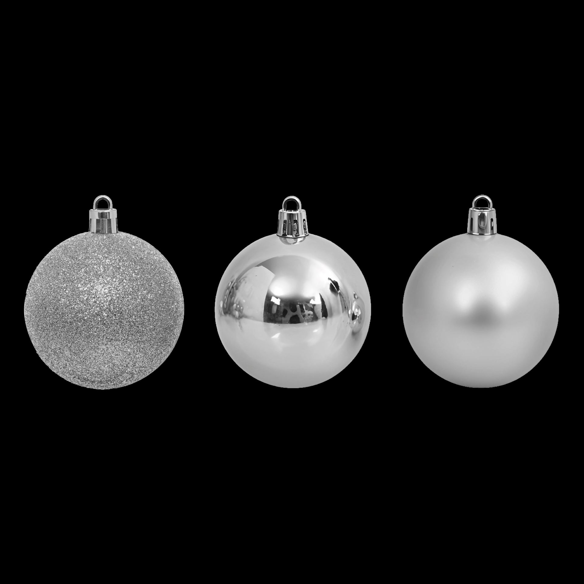 Kunststof kerstballen 8cm zilver goedkoop