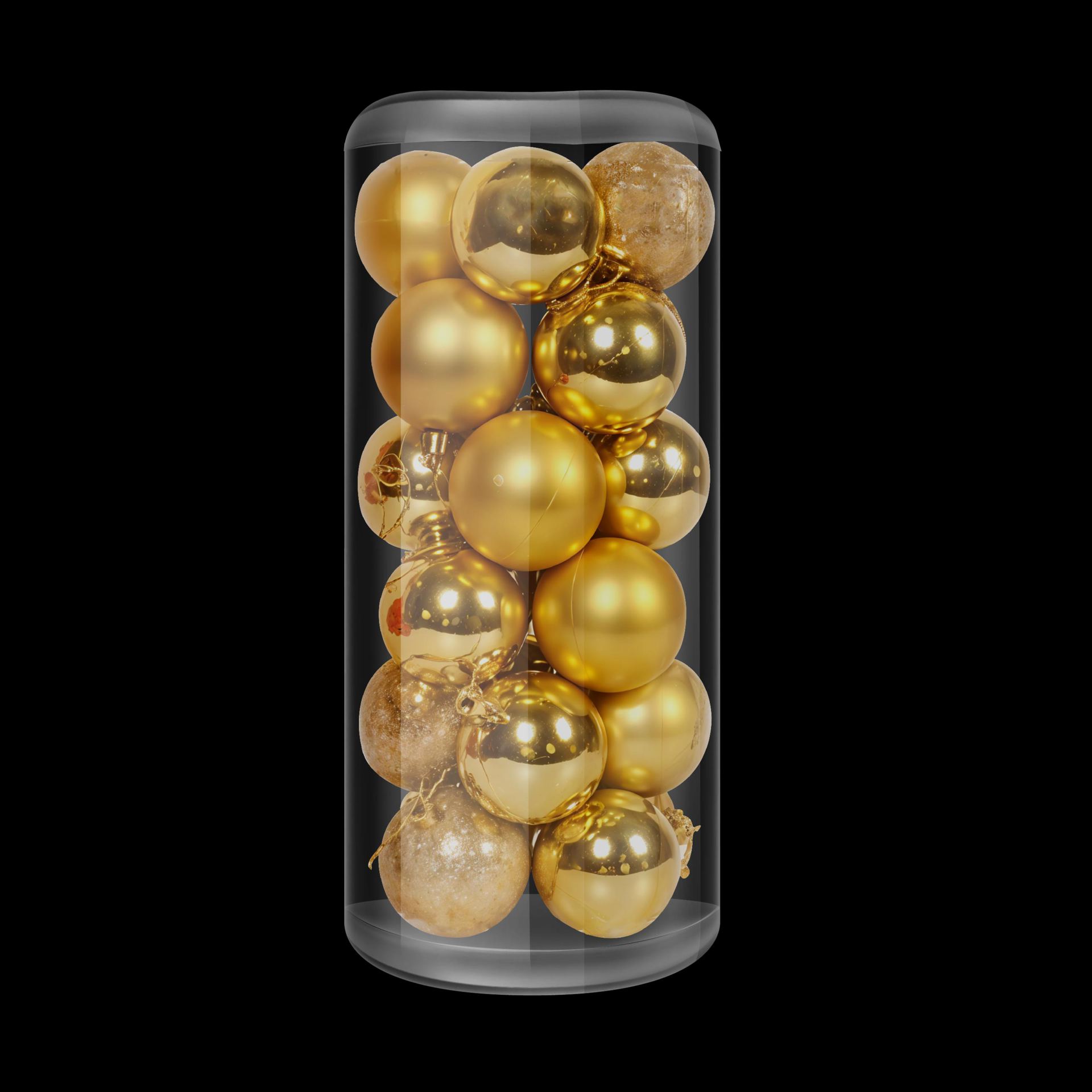 Kunststof kerstballen 8cm goud 24 stuks
