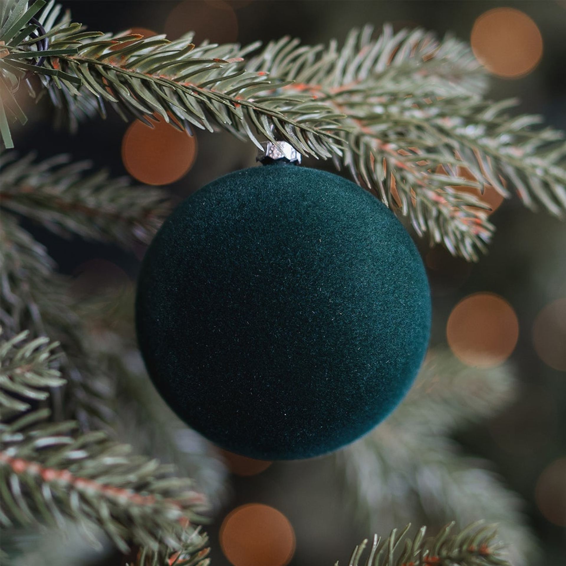 Velvet kerstballen 6cm donkergroen online