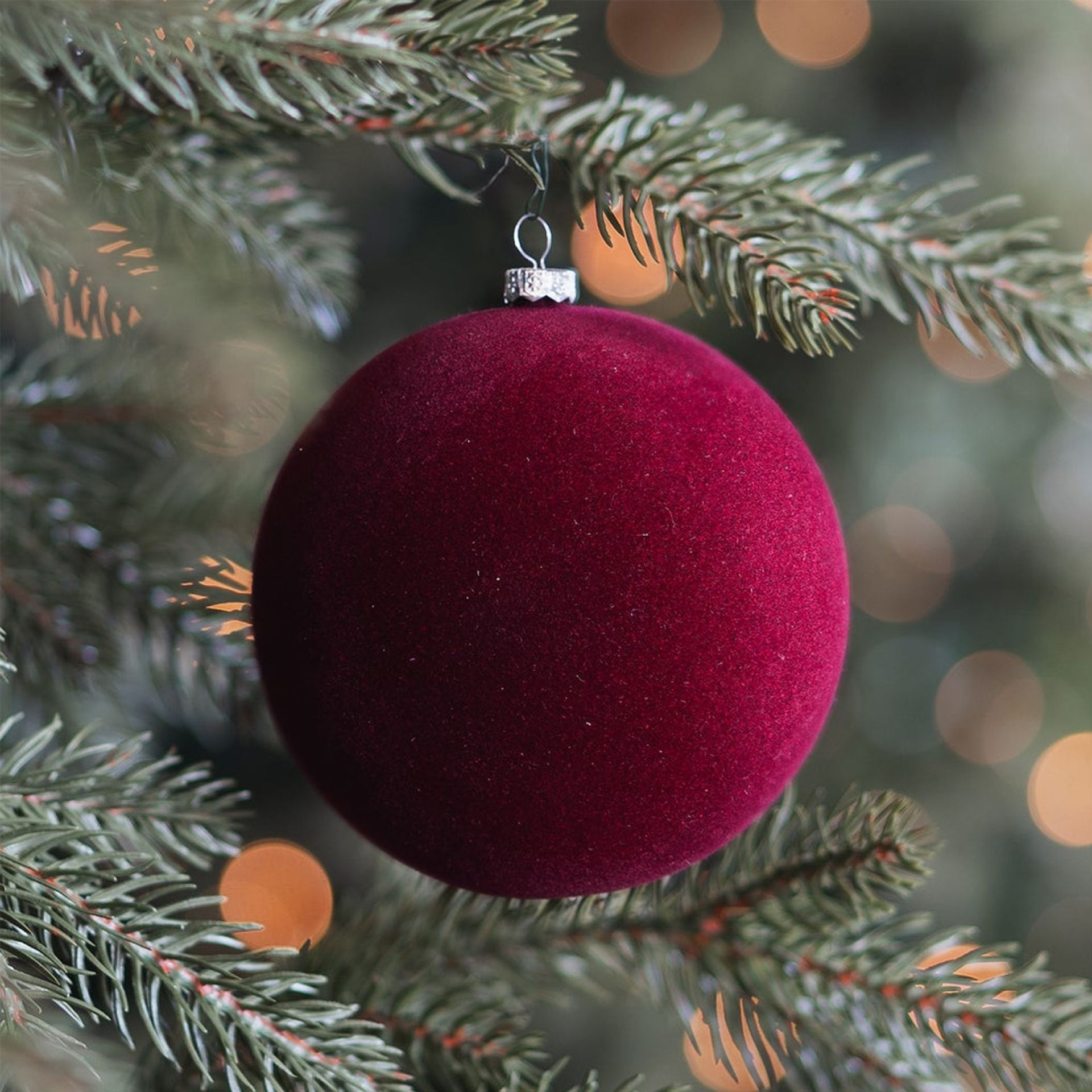 Velvet kerstballen 6cm rood 12 stuks online
