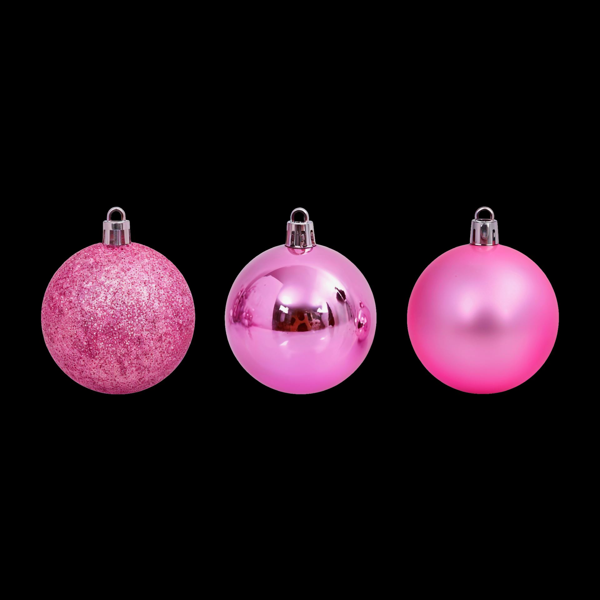 Kunststof kerstballen 8cm roze bestellen