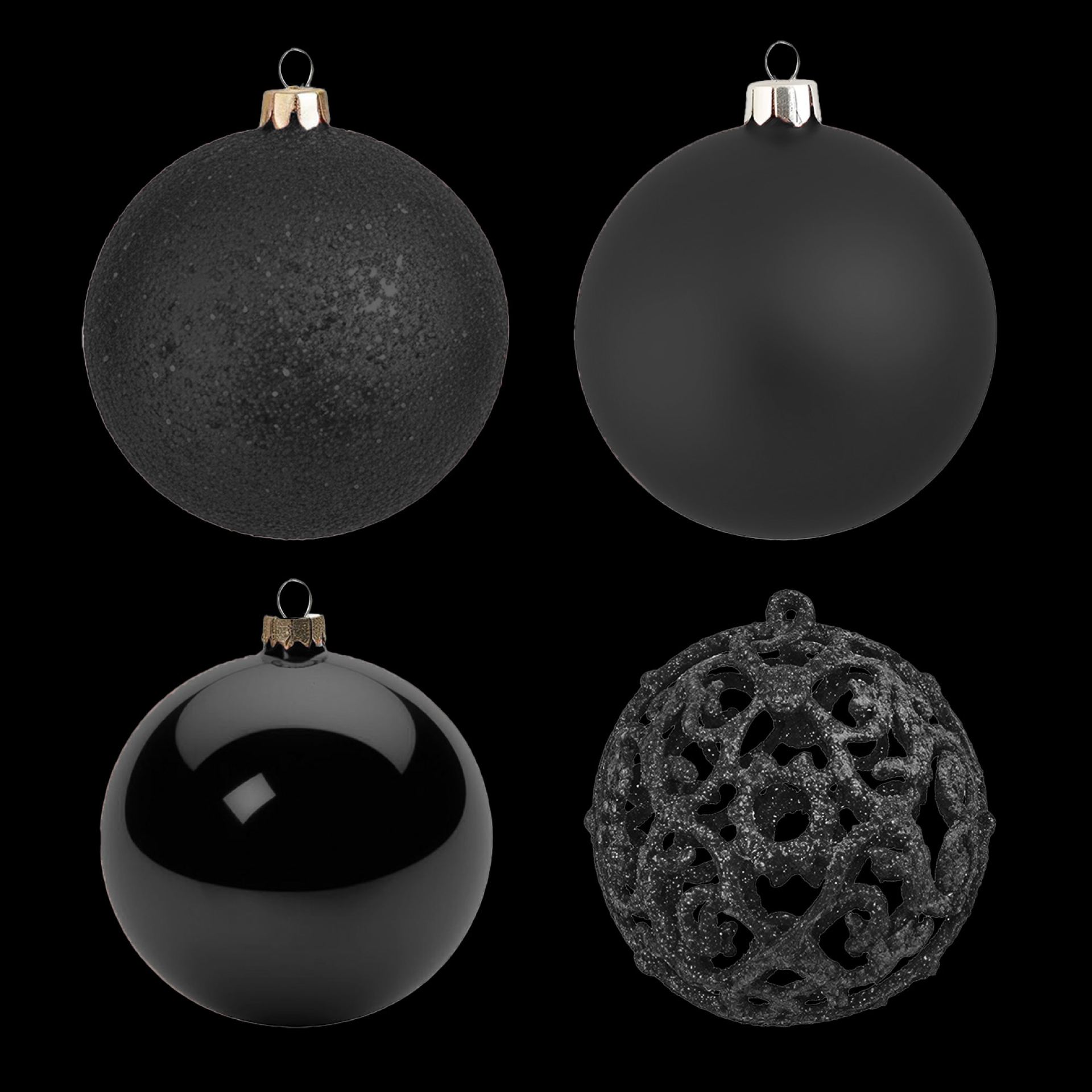 Kunststof kerstballen zwart 100 stuks kopen