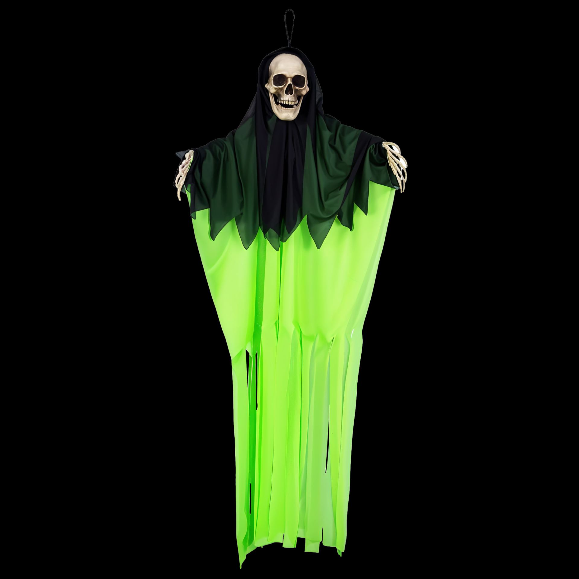Groene Halloween hangdecoratie schedelspook