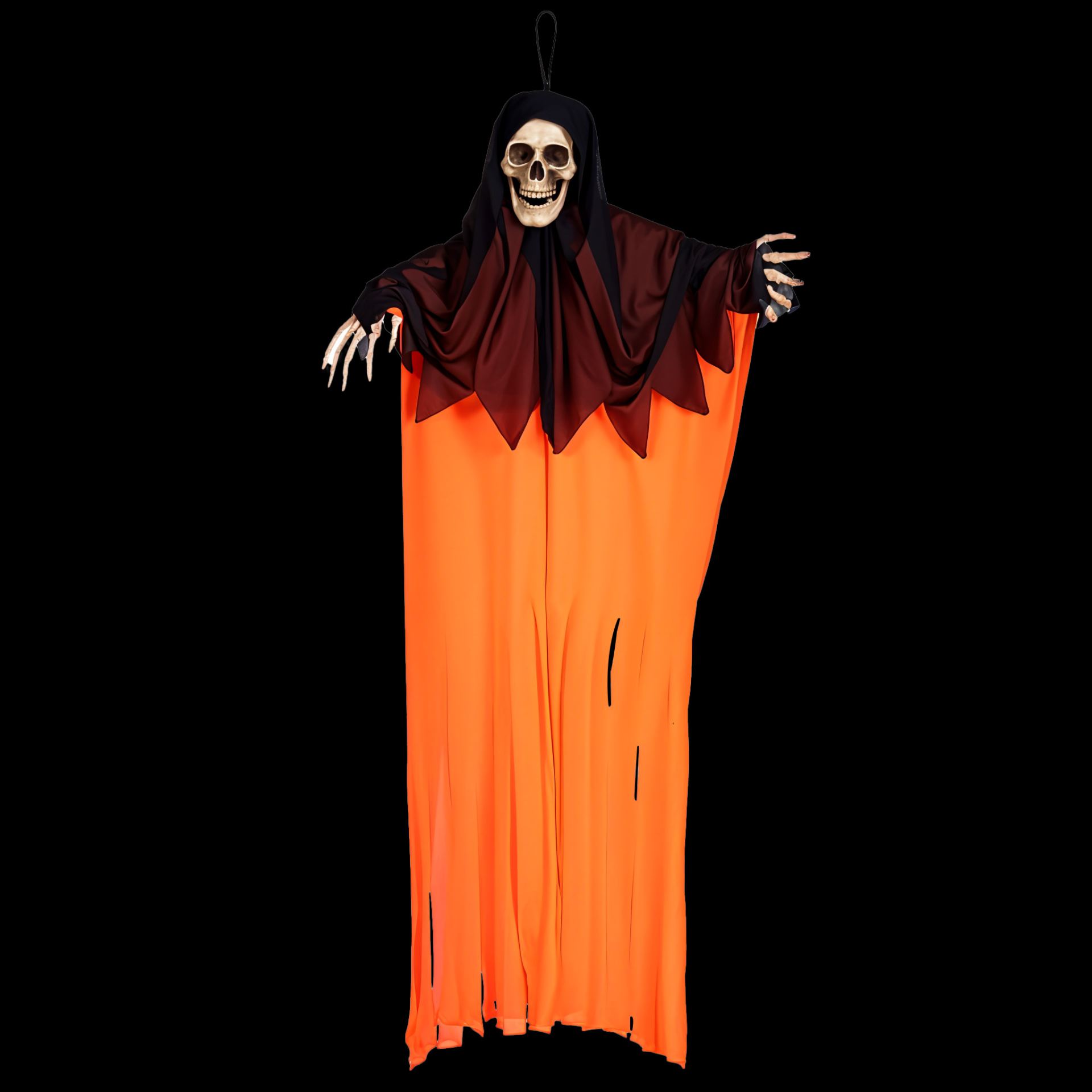 Oranje Halloween hangdecoratie schedelspook