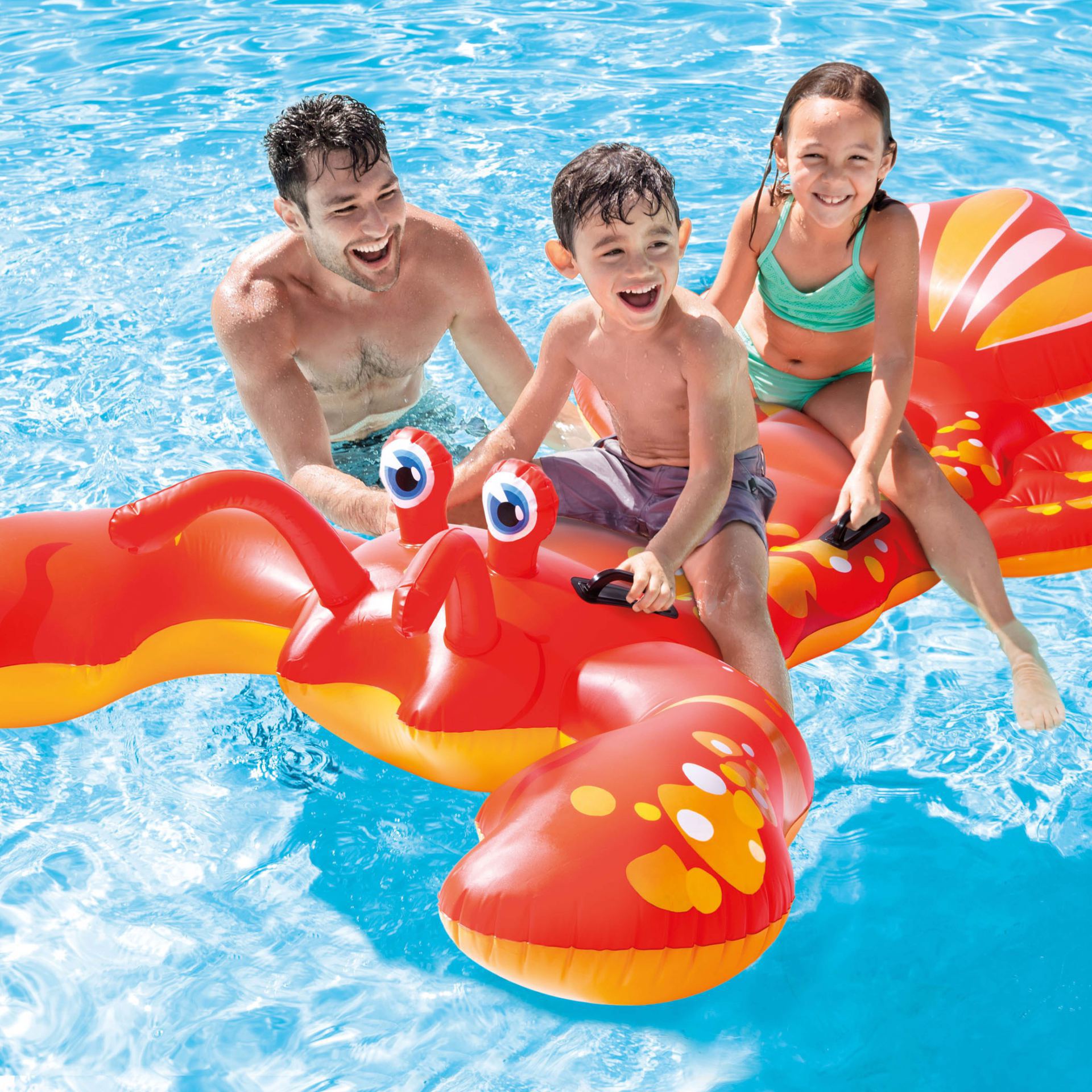 Opblaas kreeft ride-on groot 213x137cm kopen