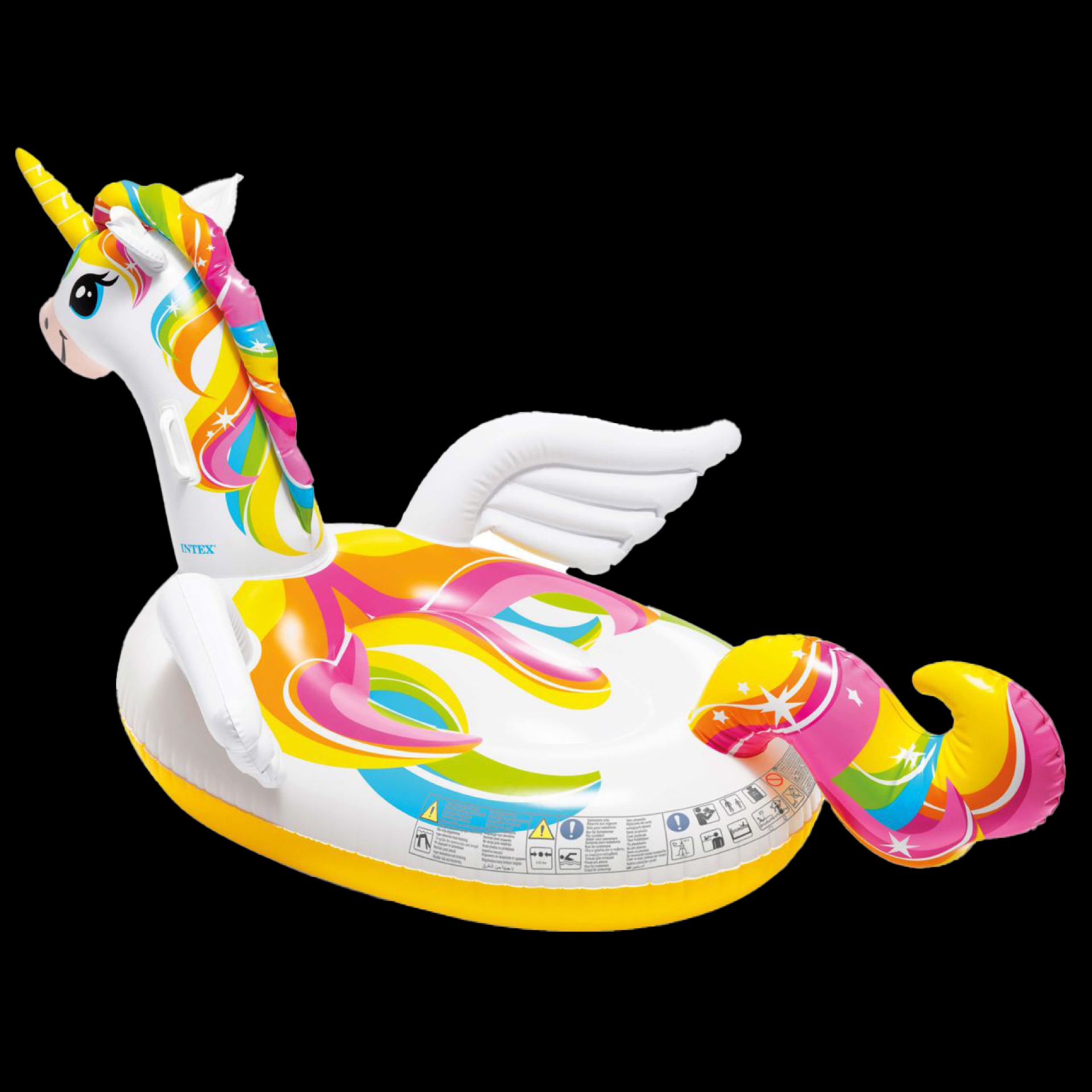 Opblaas unicorn enchanted ride-on bestellen