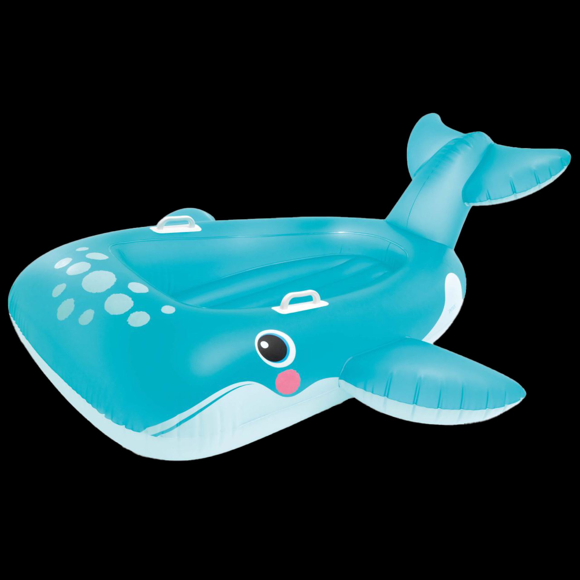 Opblaas walvis ride-on blauw 168x140cm