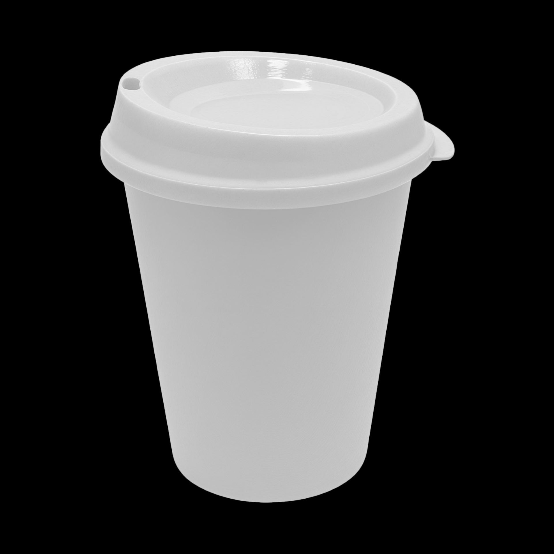 Kunststof koffiebeker drinkdeksel wit 20cl