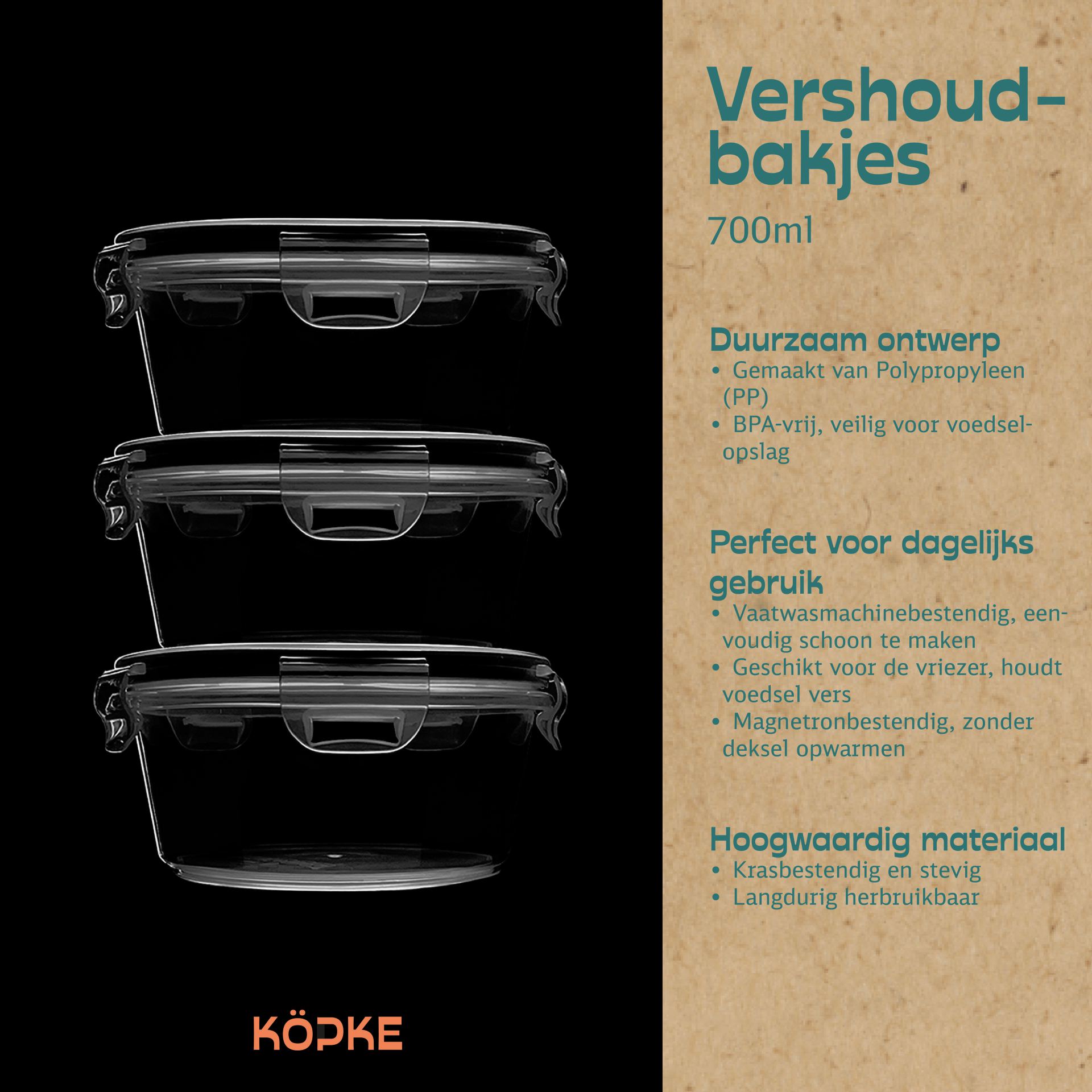 Vershoudbakjes rond 700ml kopen