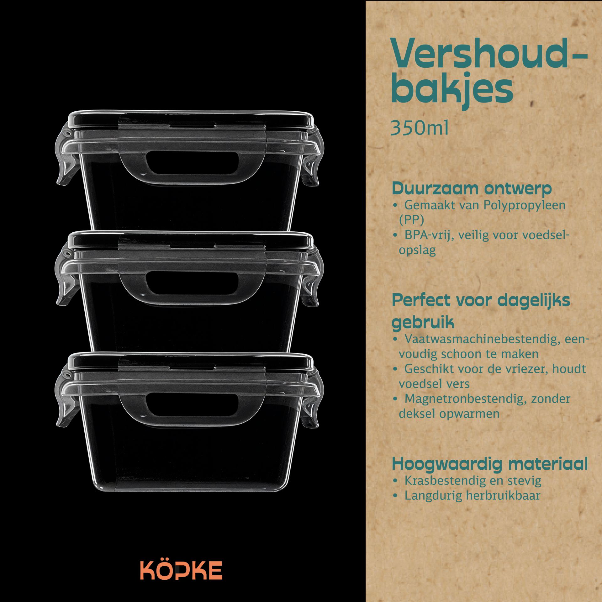 Vershoudbakjes vierkant 350ml kopen
