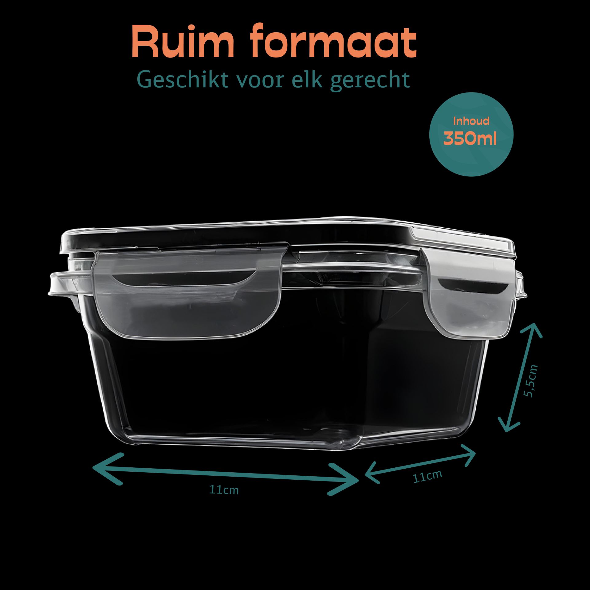 Vershoudbakjes vierkant 350ml online