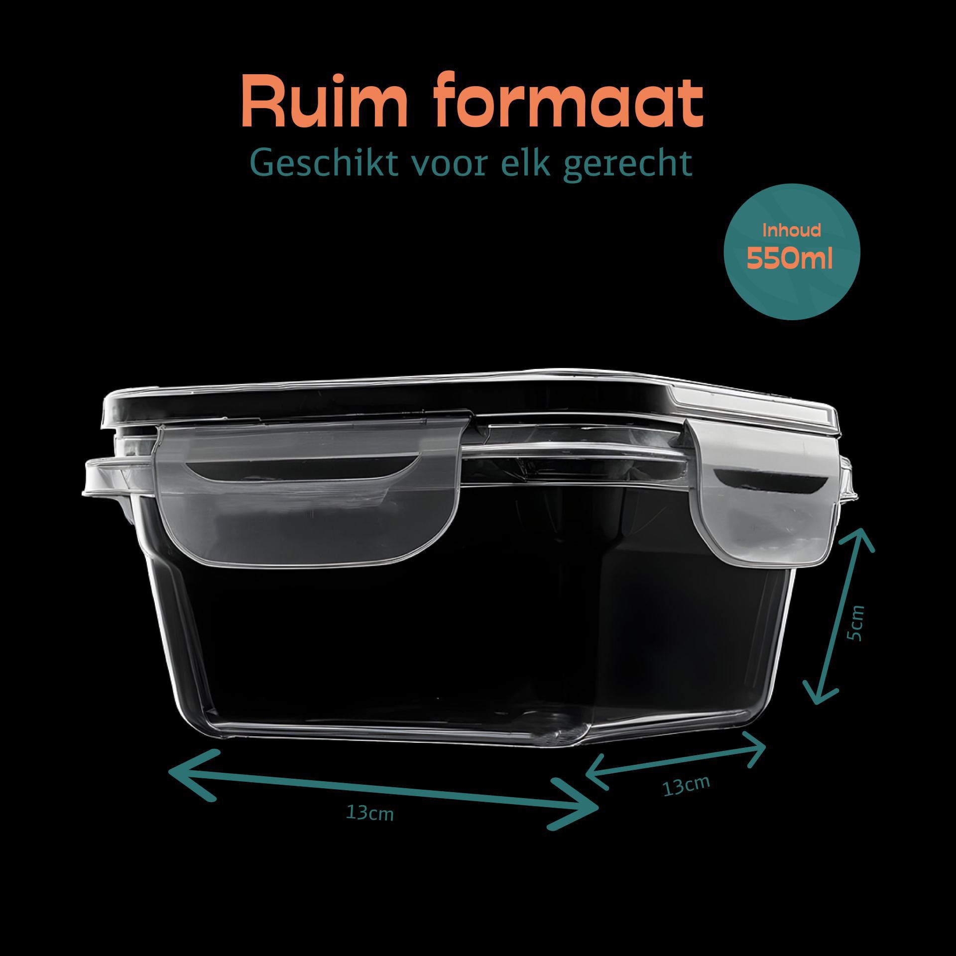 Vershoudbakjes vierkant 550ml online