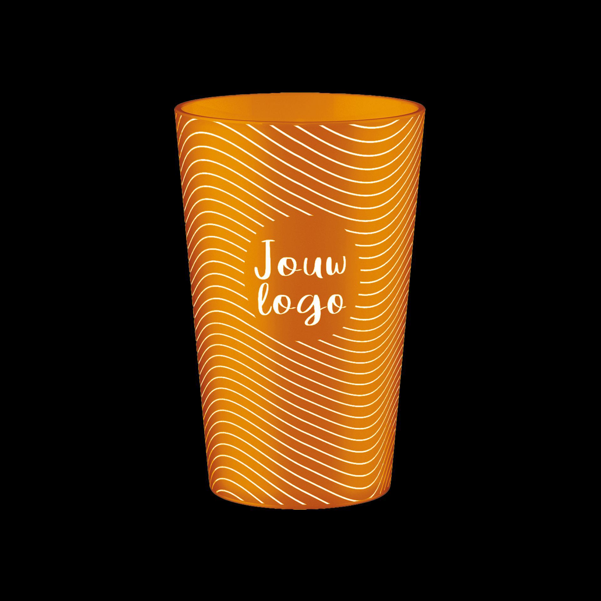 Hardcups bedrukken oranje 25cl