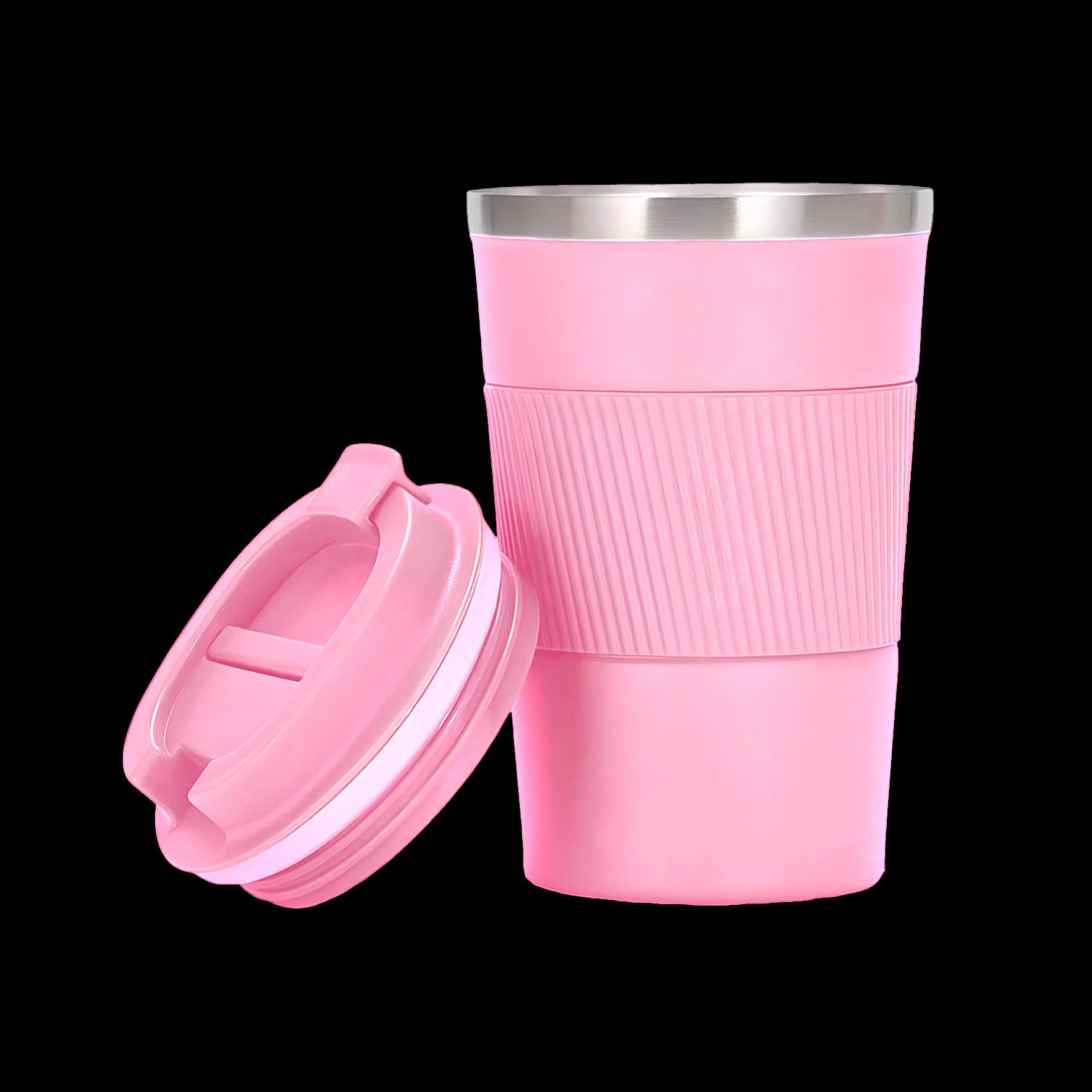 RVS koffiebeker to go lichtroze 38cl goedkoop