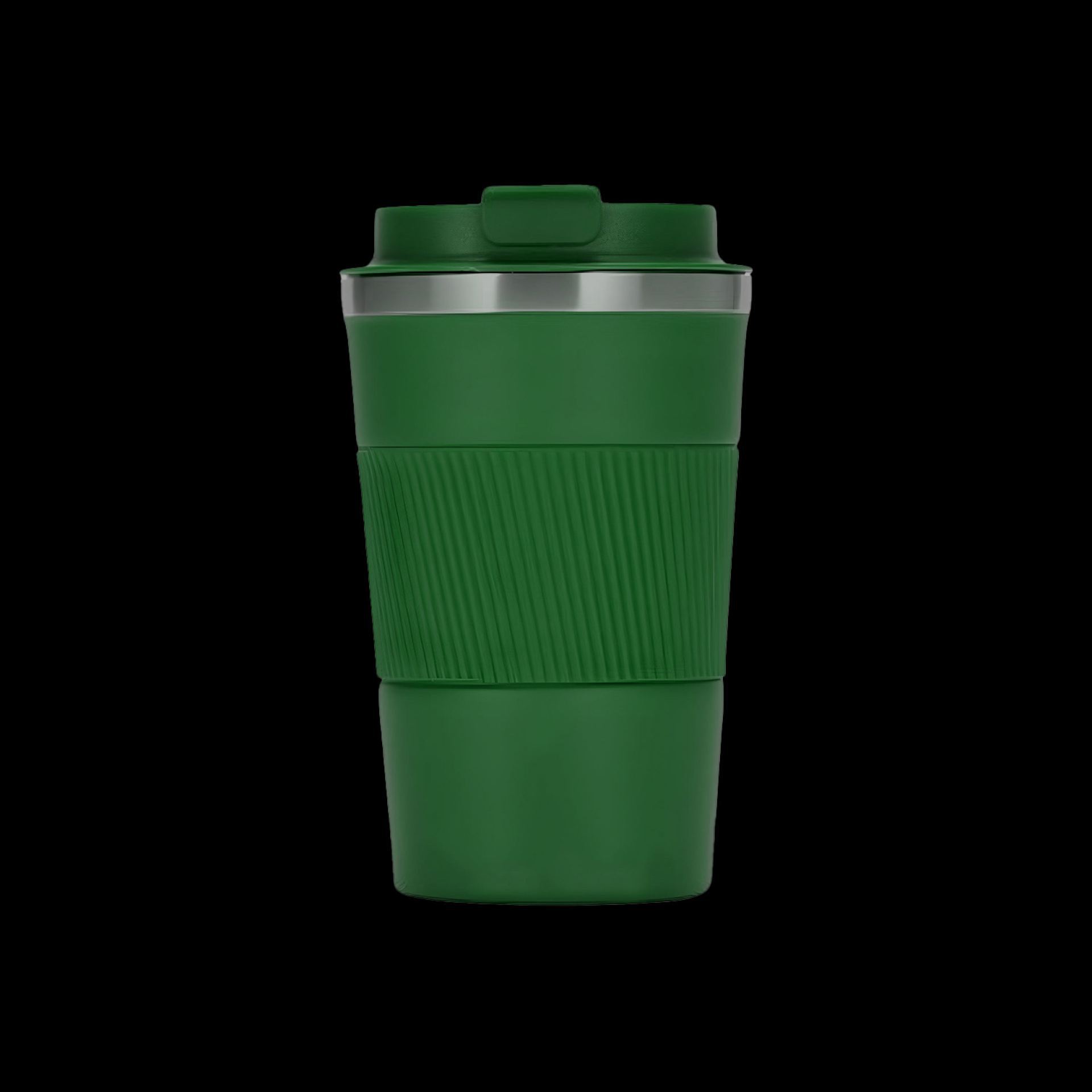 RVS koffiebeker 38cl to go donkergroen