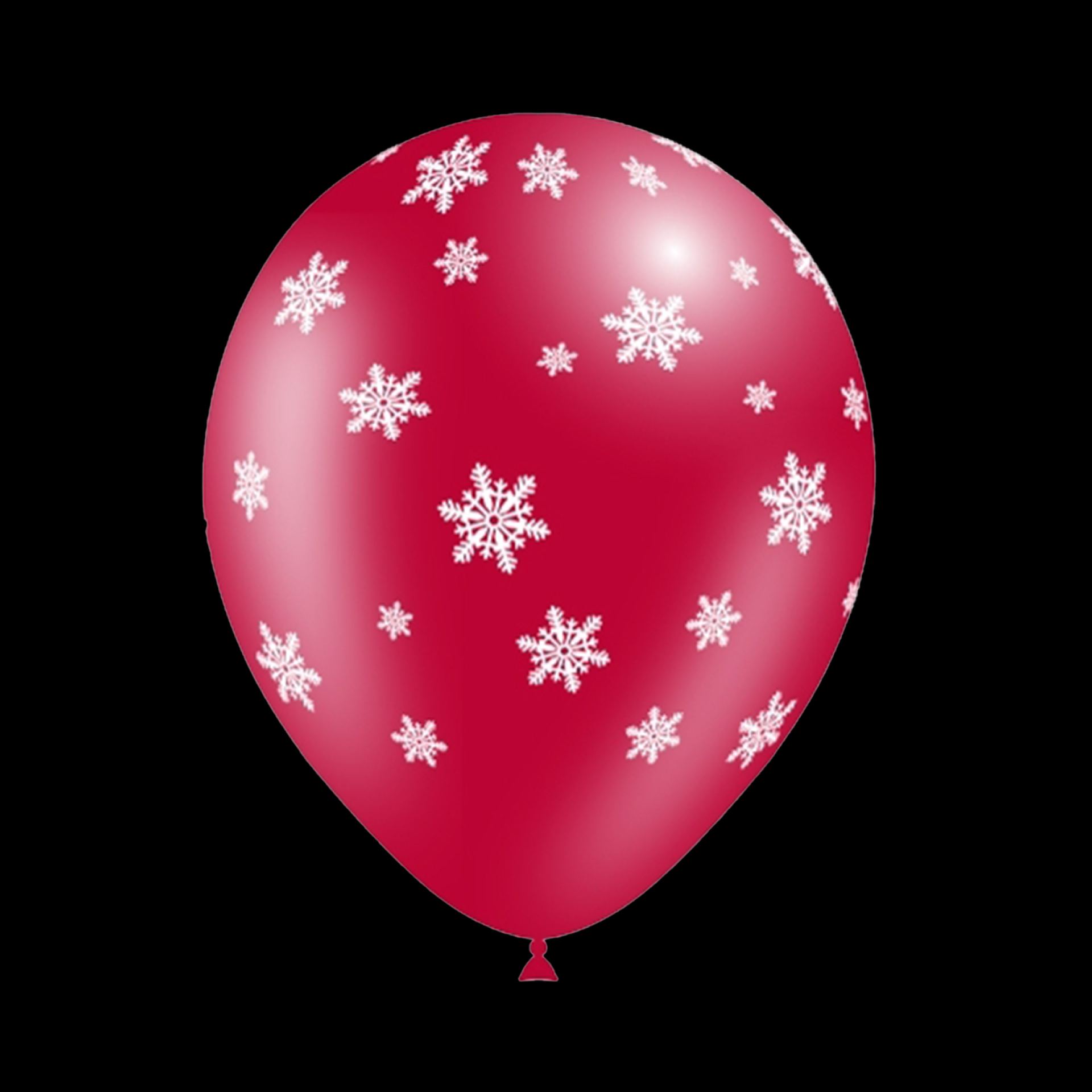 Kerst ballonnen rode sneeuwvlokken 30cm