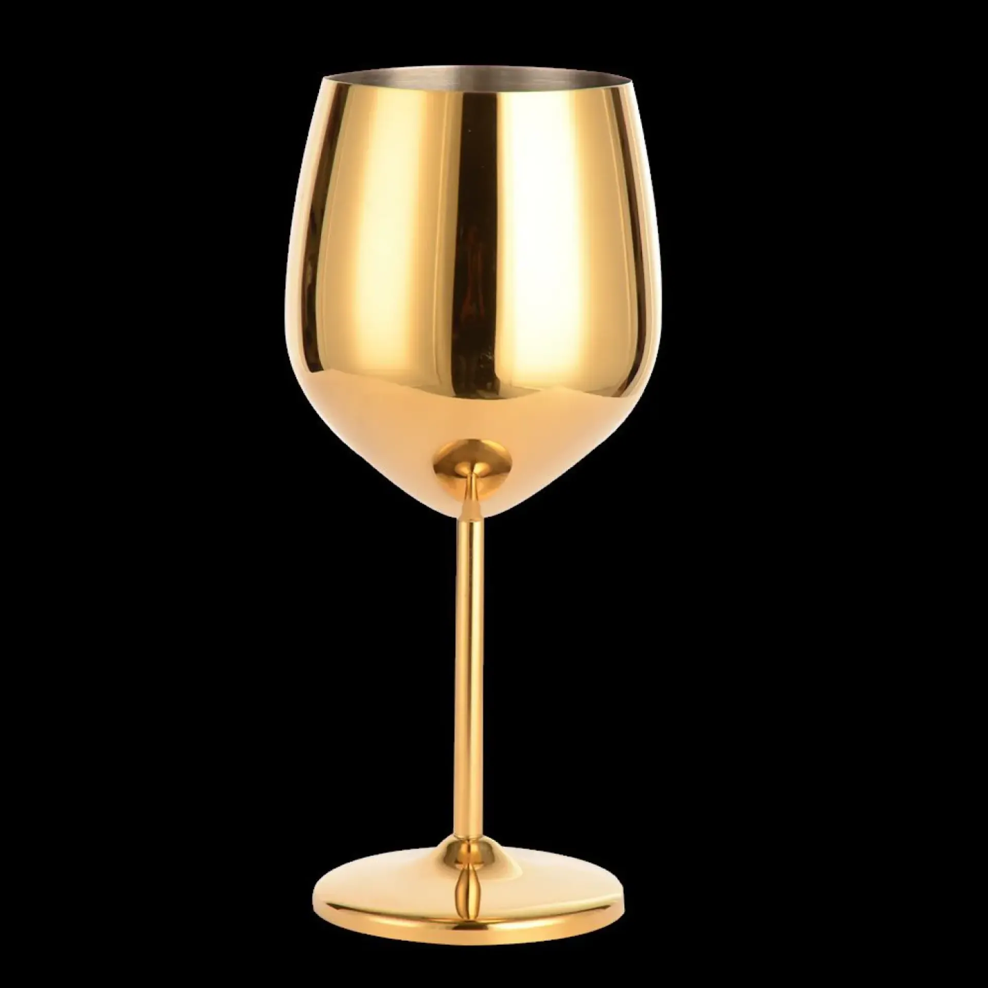 RVS wijnglazen 50cl goud.