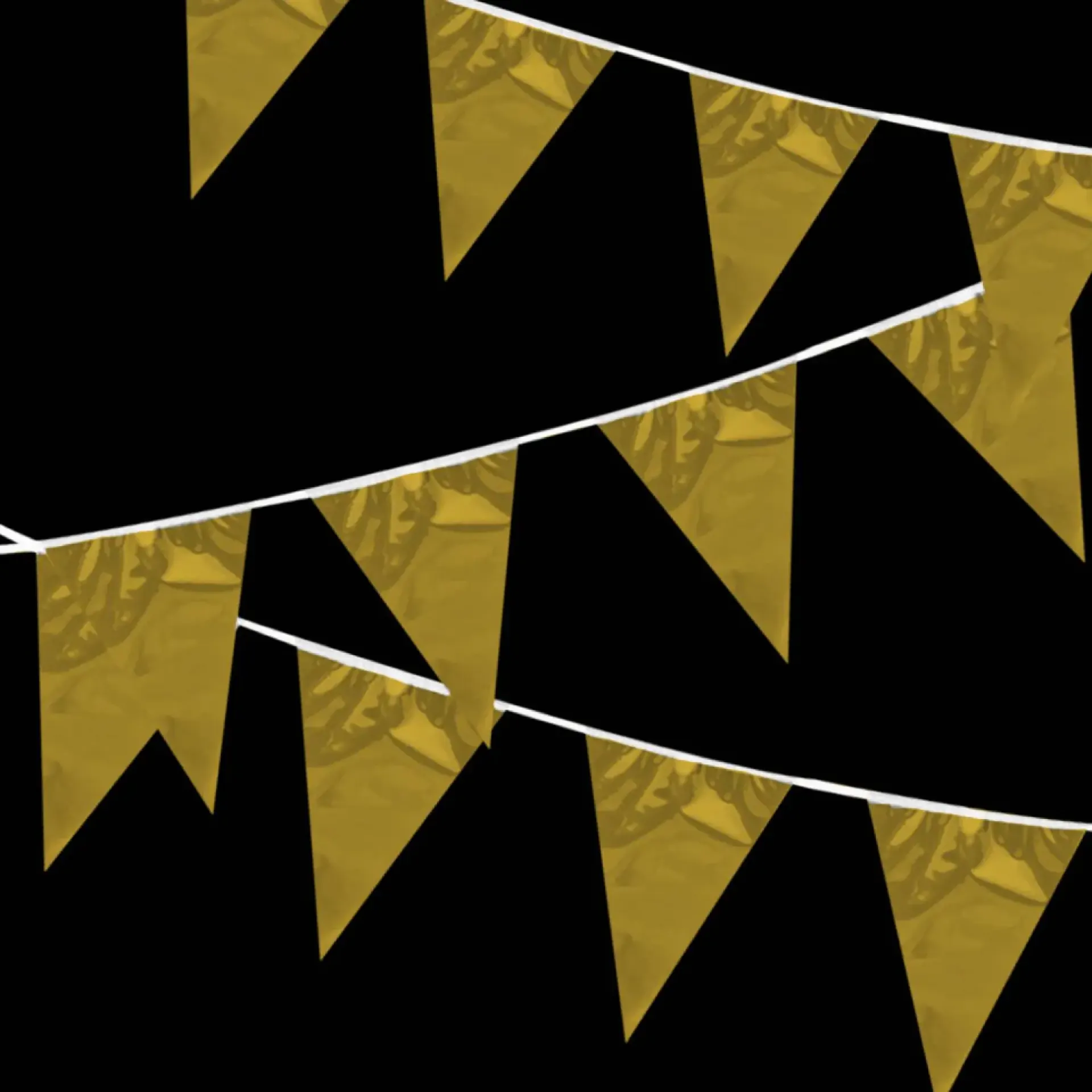 Vlaggenlijn goud metallic 10m.