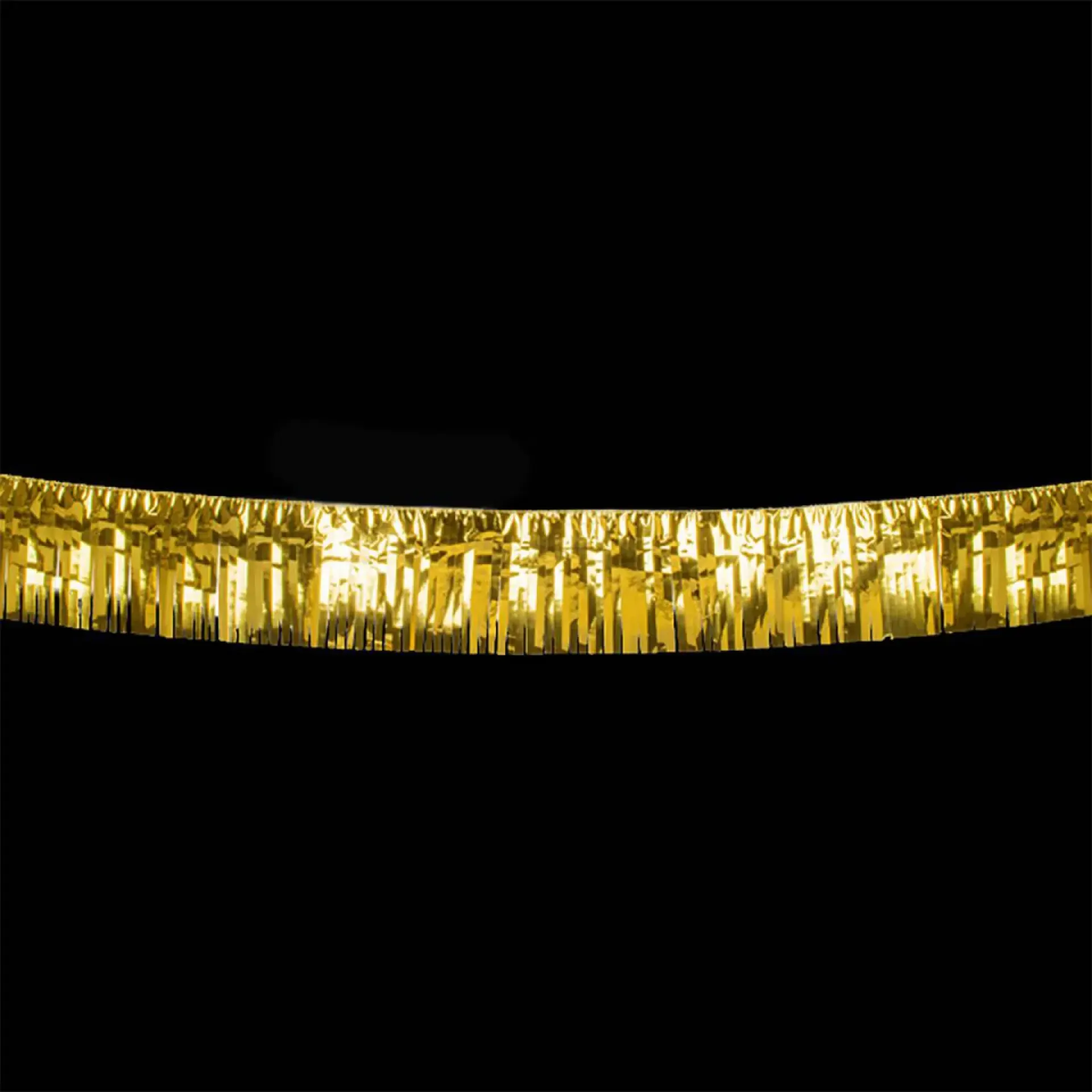 Gouden gordijn 6mx30cm.