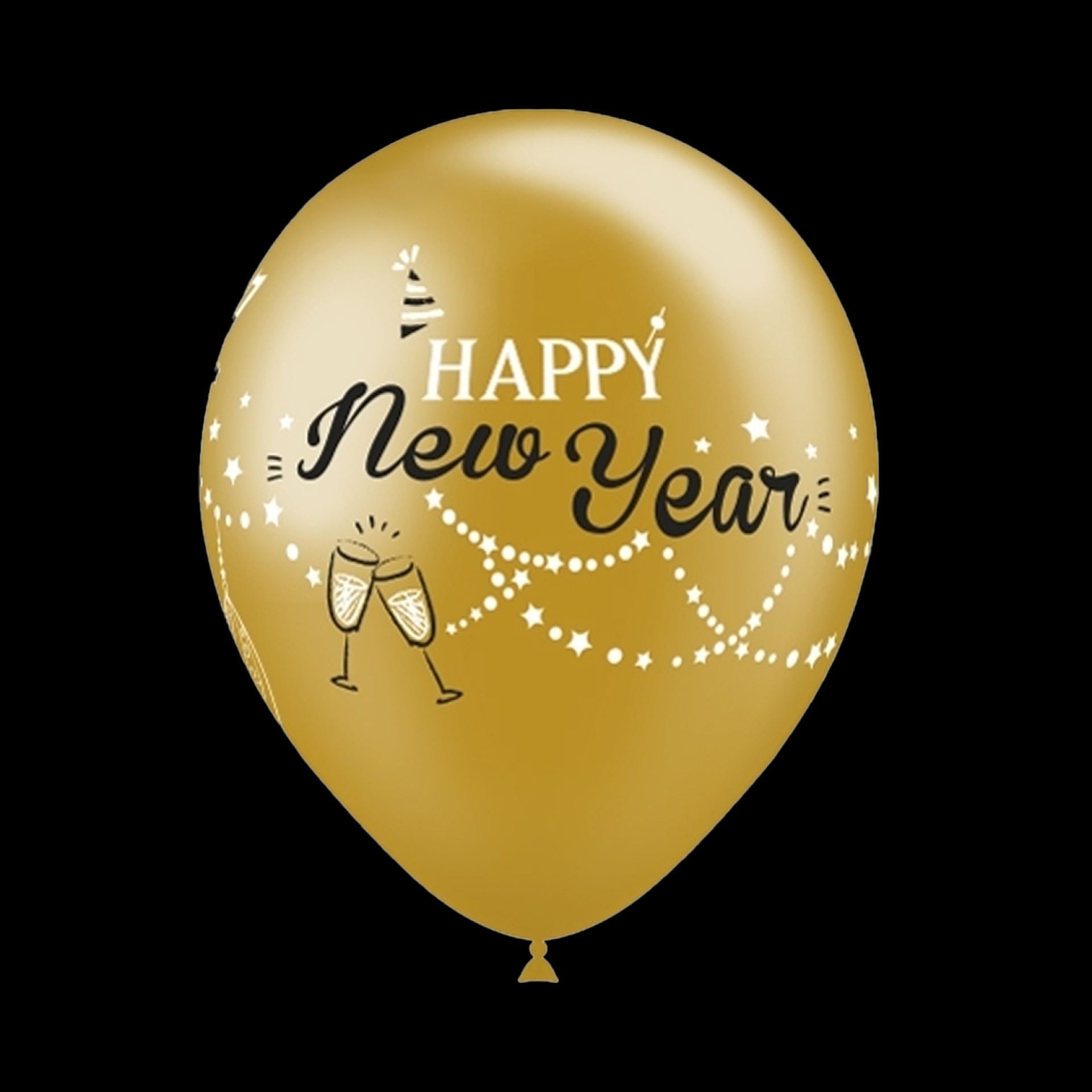 Happy New Year ballonnen goud 30cm