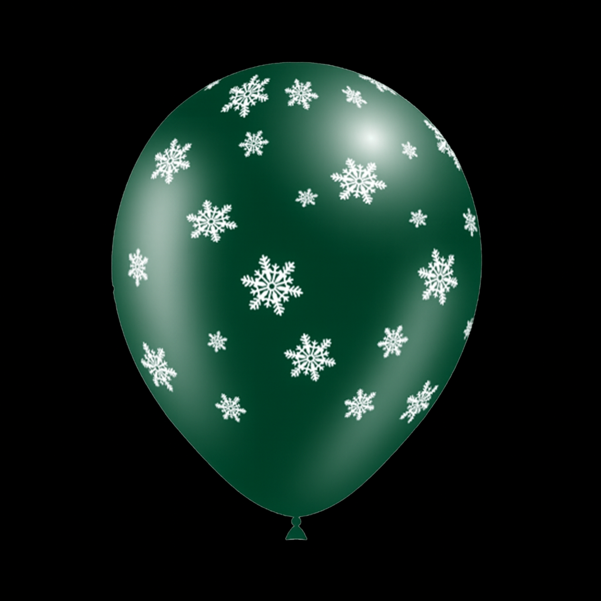 Kerst ballonnen groene sneeuwvlokken