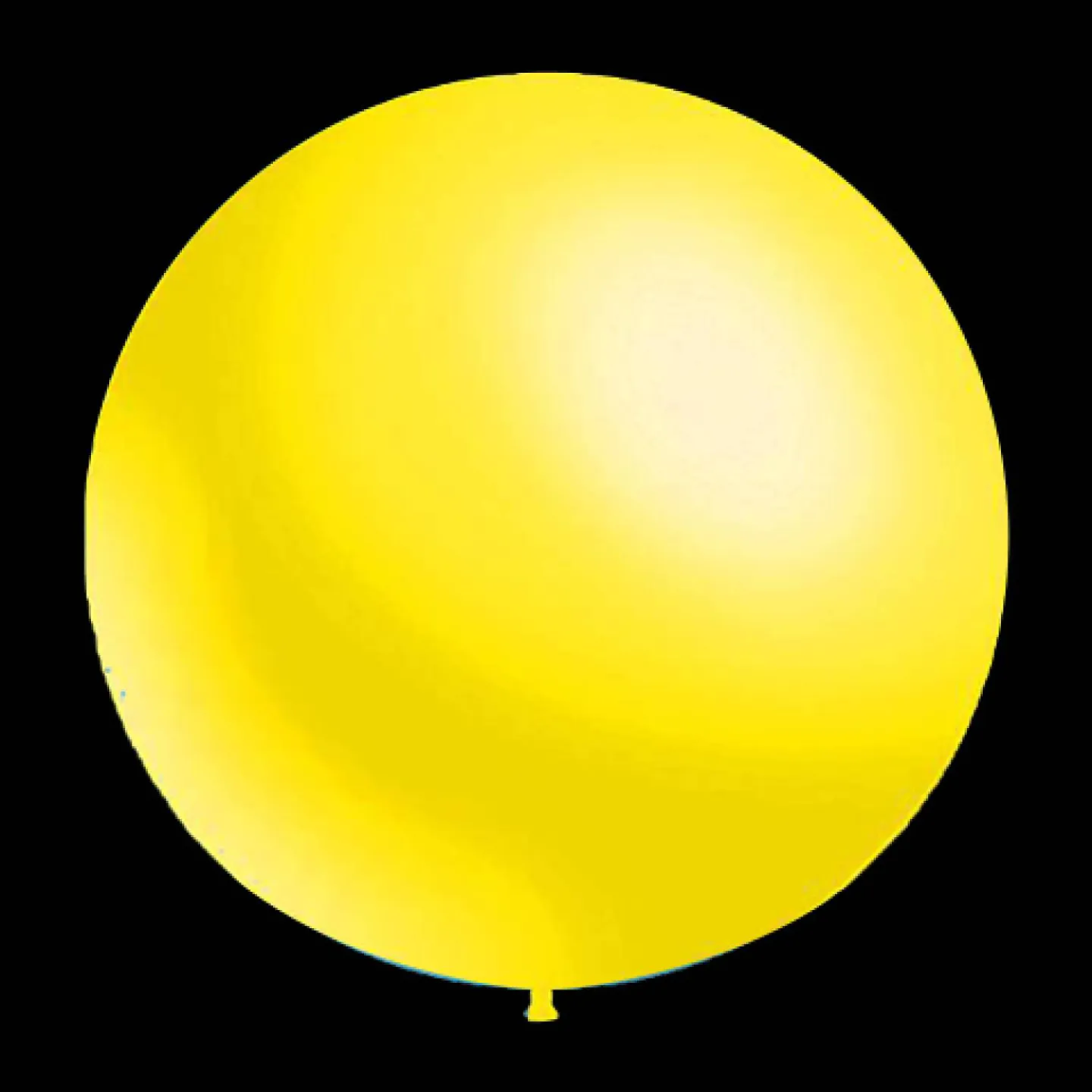 Gele ballonnen metallic rond 28cm.