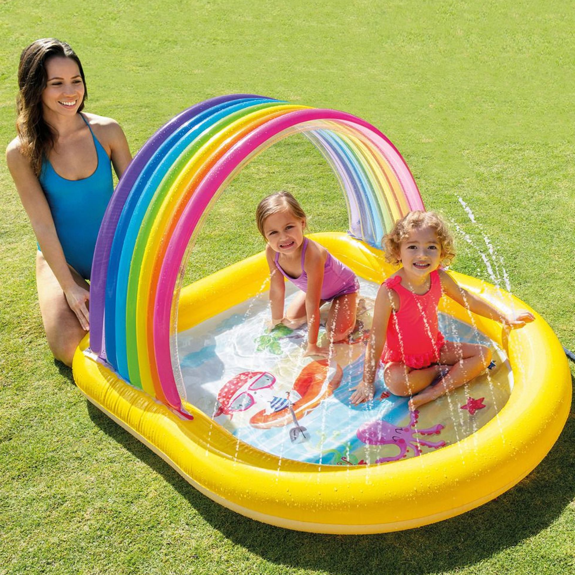 Intex regenboog spray zwembad 147cm