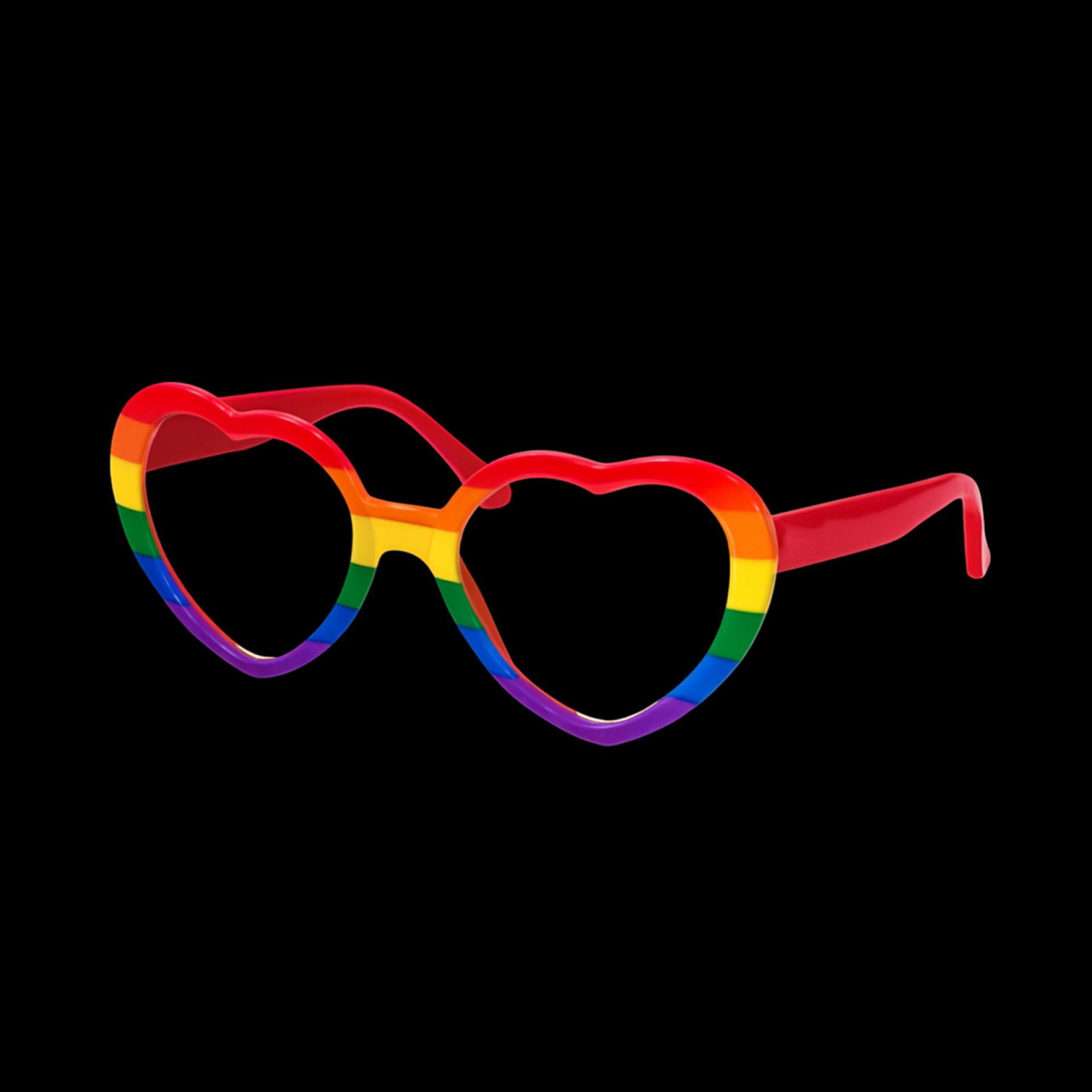 Hartjes bril regenboog