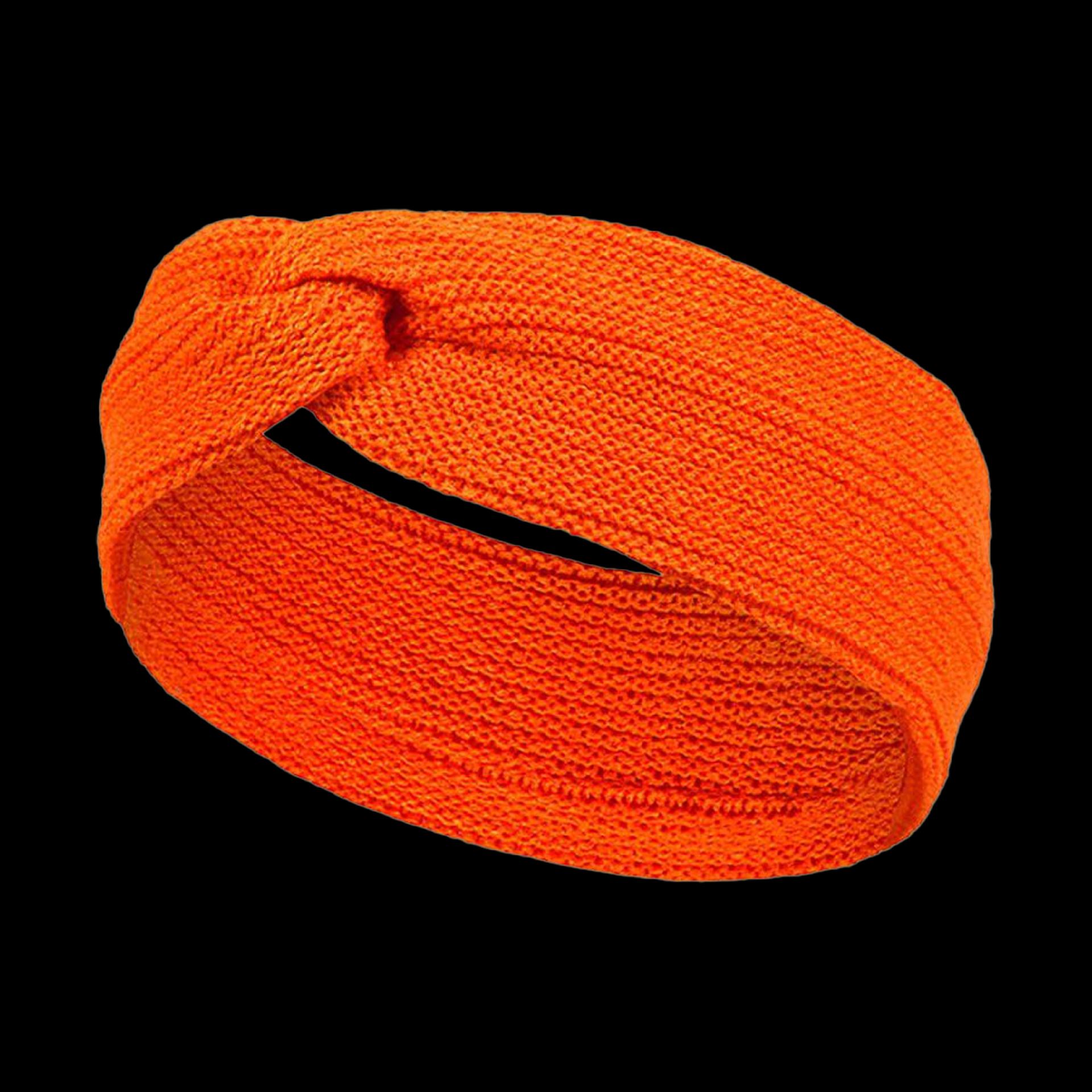 Gebreide haarband oranje