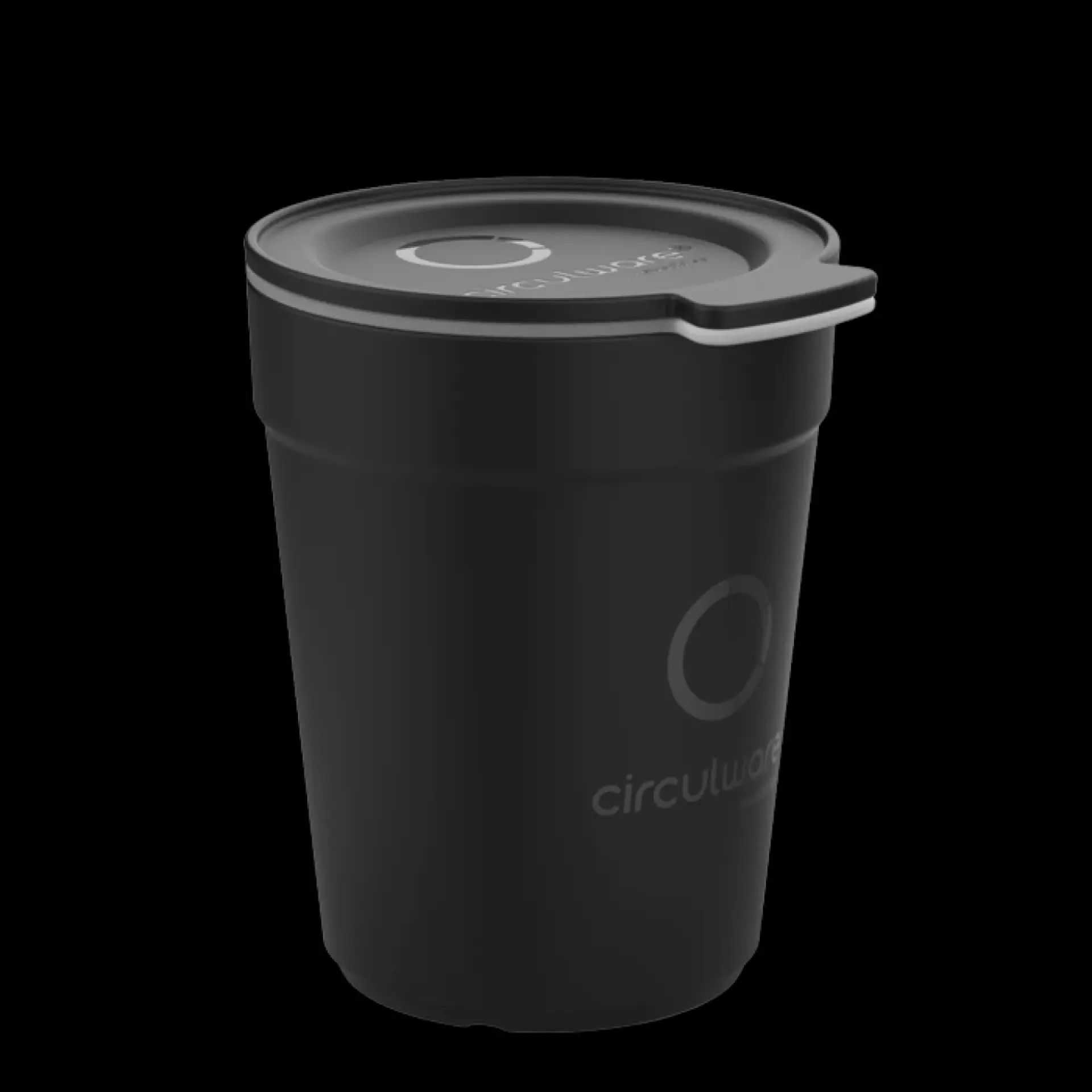 koffiebeker circulware kunststof 30cl zwart.