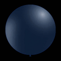 Donkerblauwe ballonnen metallic rond 28cm