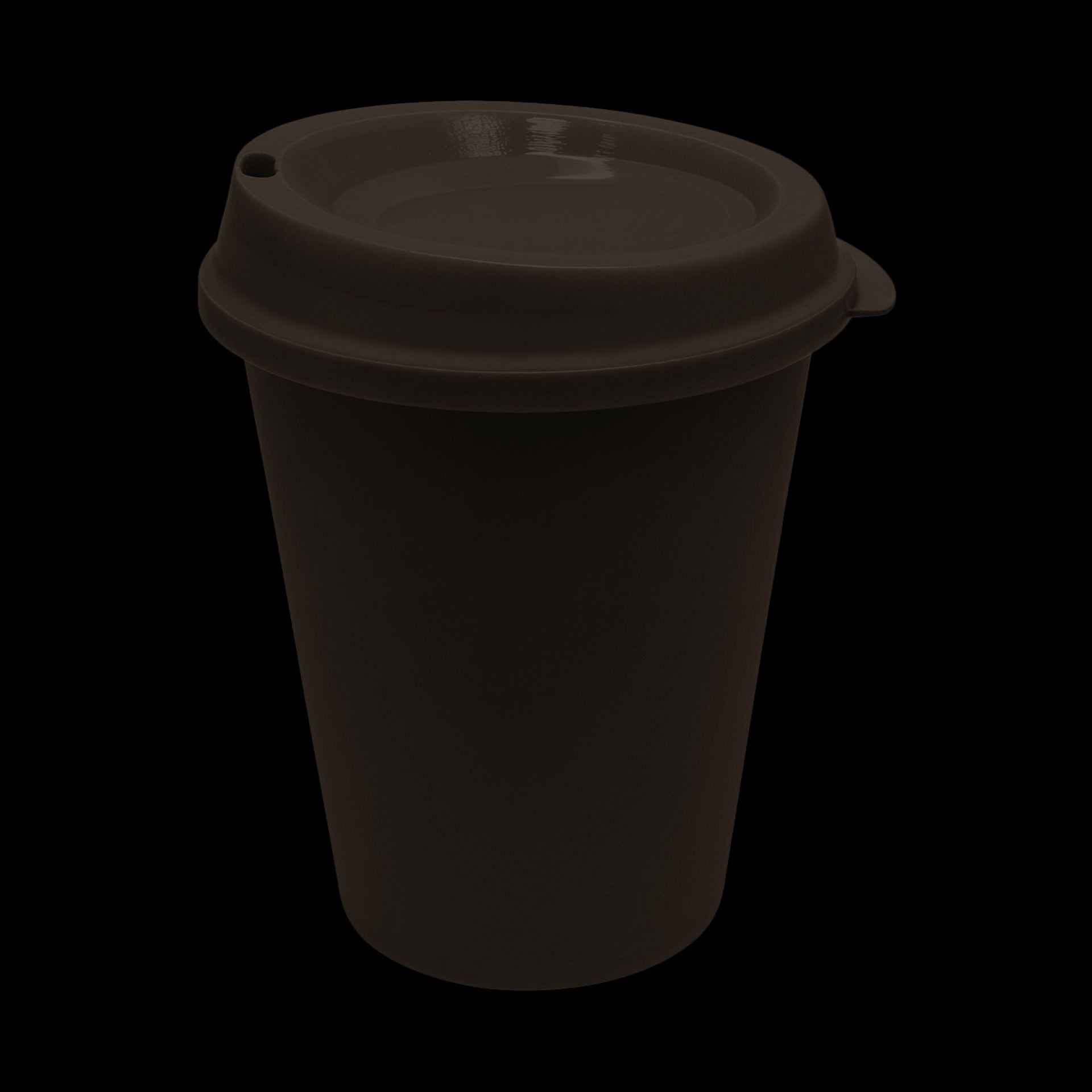 Kunststof koffiebeker drinkdeksel donkerbruin