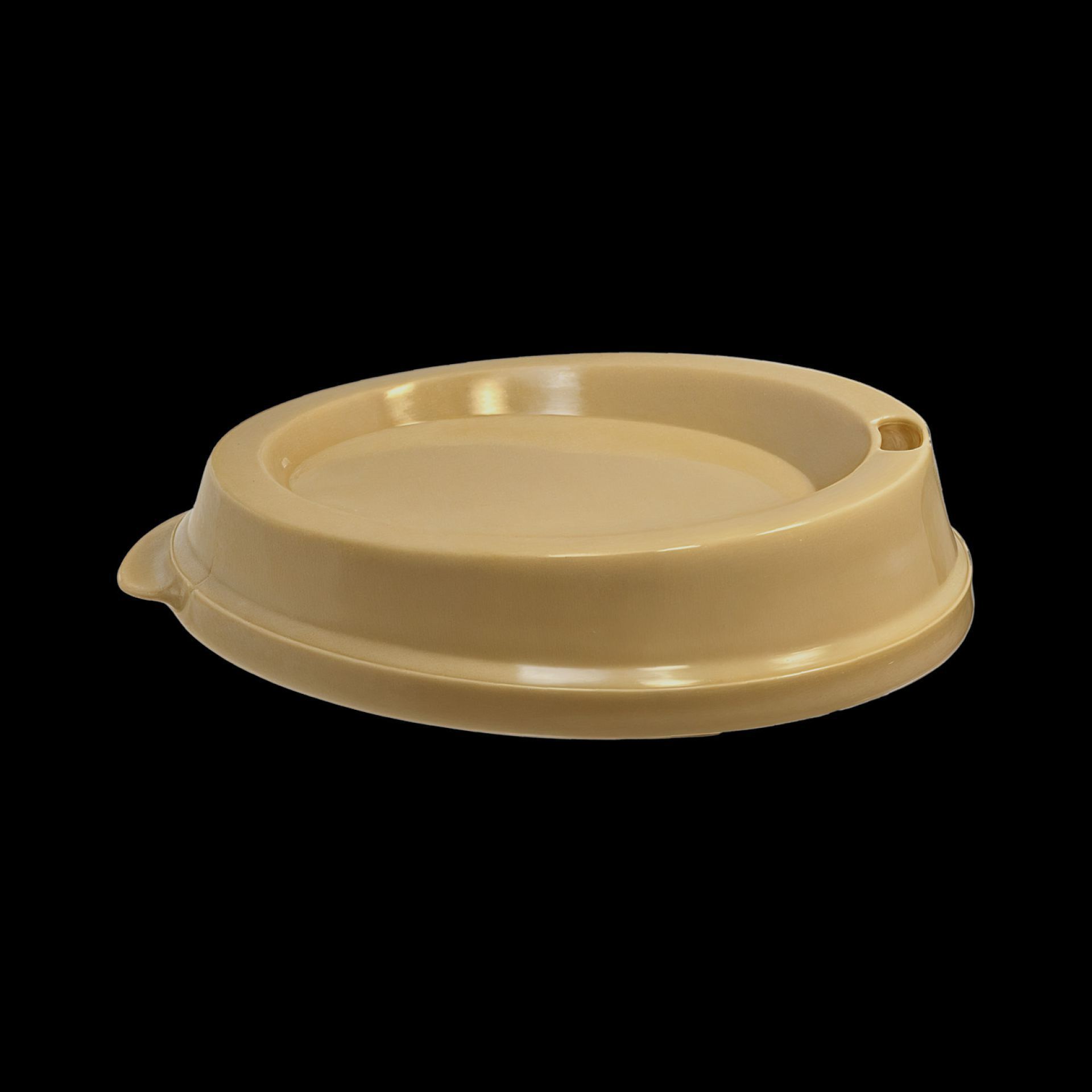 Kunststof koffiebeker drinkdeksel 30cl beige