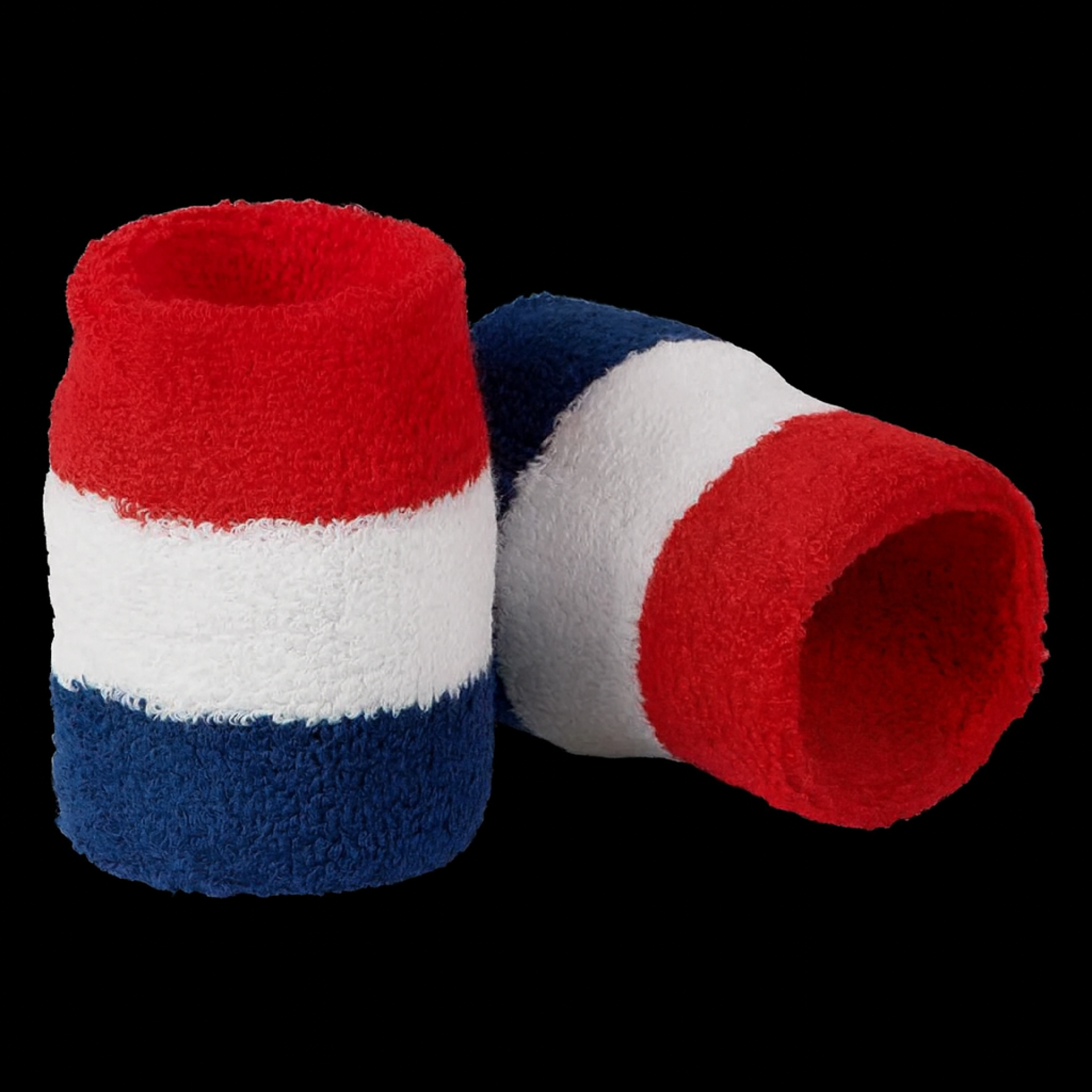 Zweetbandjes rood/wit/blauw