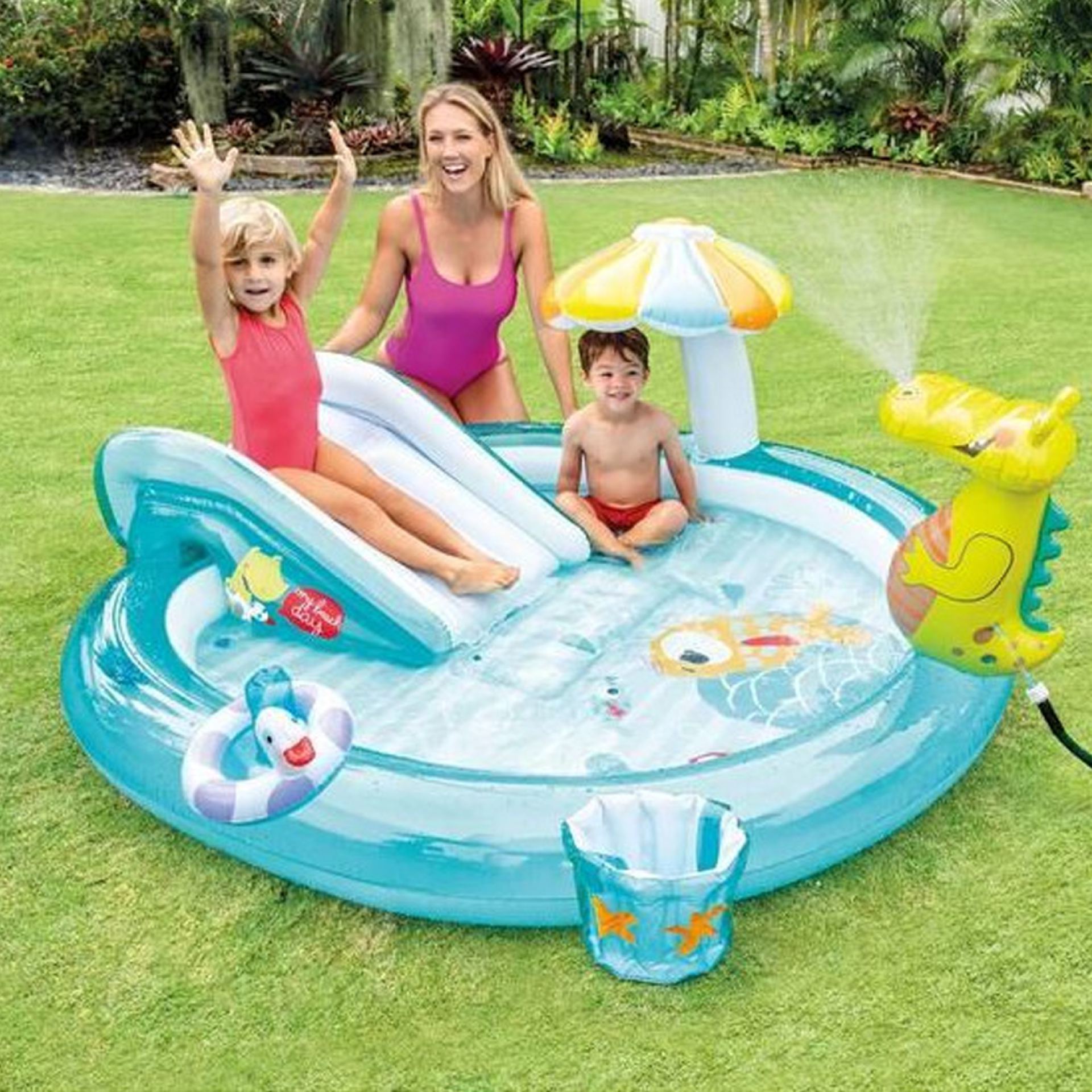 Intex krokodil play center 201cm voorbeeld