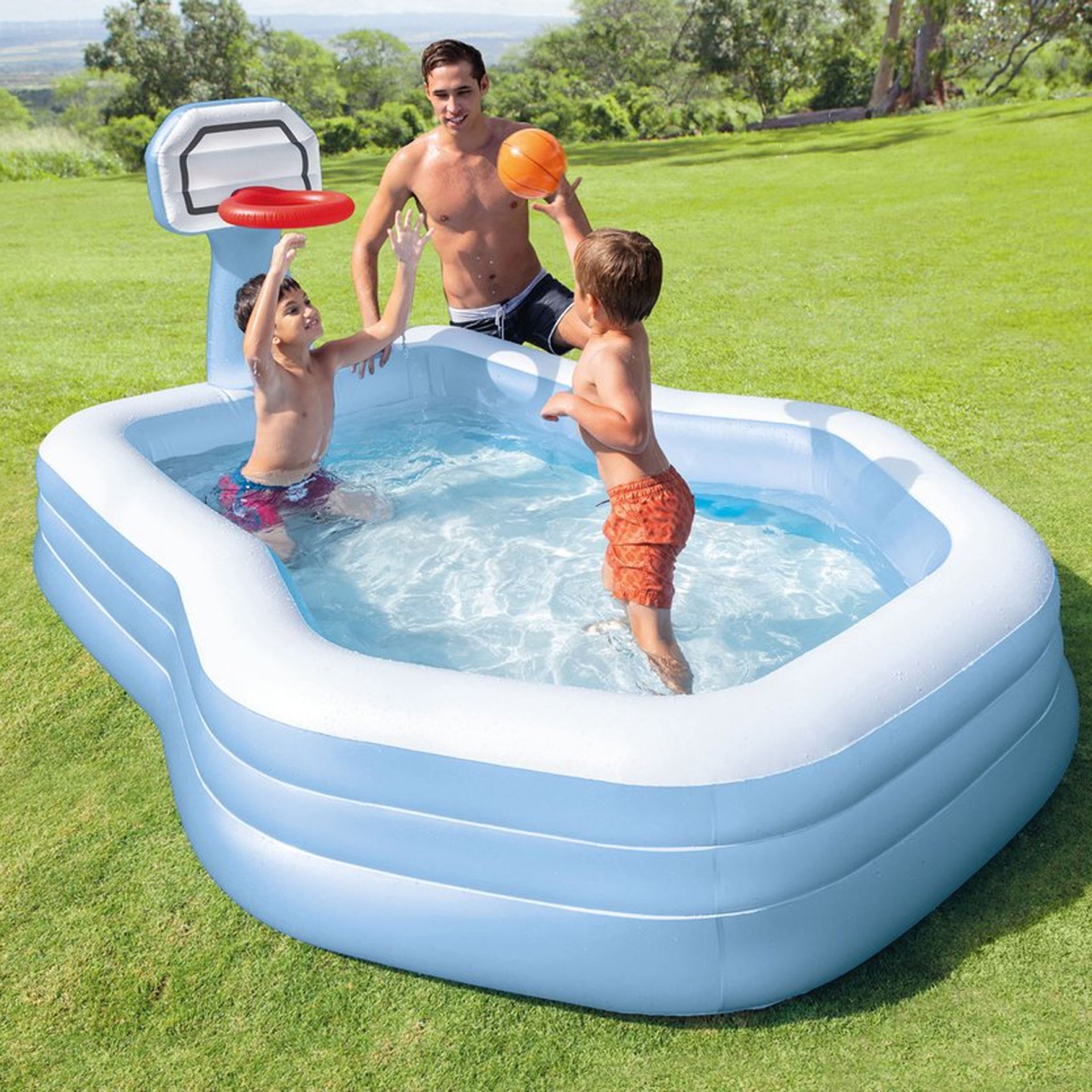 Intex basketbal zwembad 257cm met kind