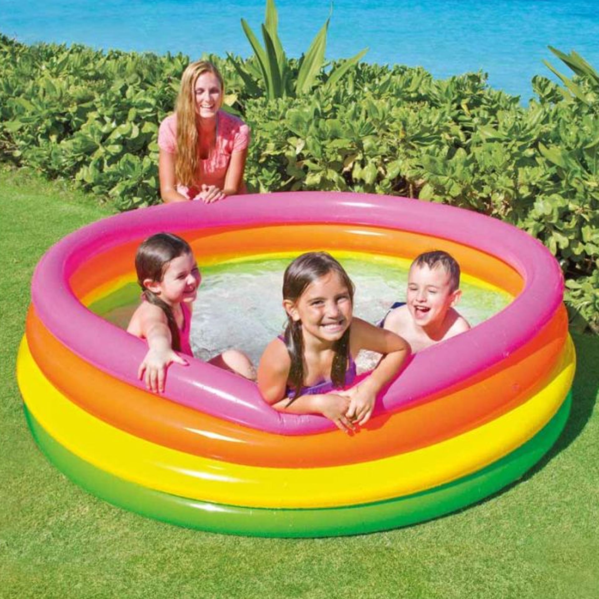 Intex sunset glow pool 168cm voorbeeld