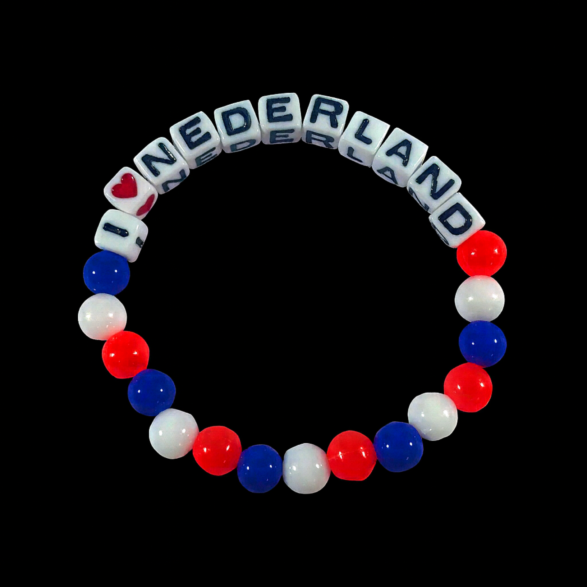 I love Nederland armbandje rood/wit/blauw