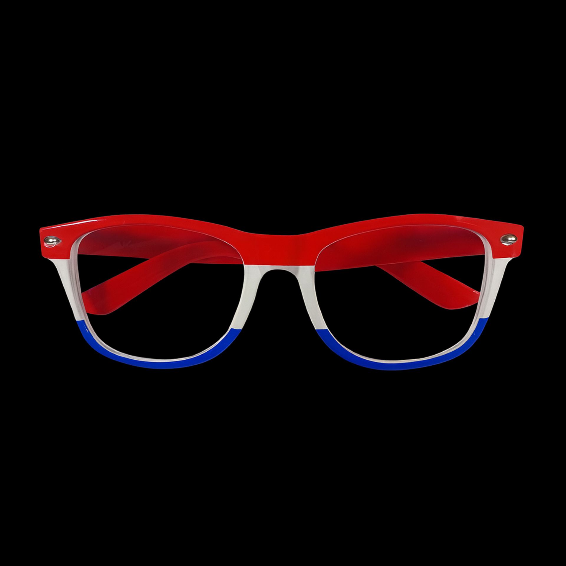 Bril rood/wit/blauw