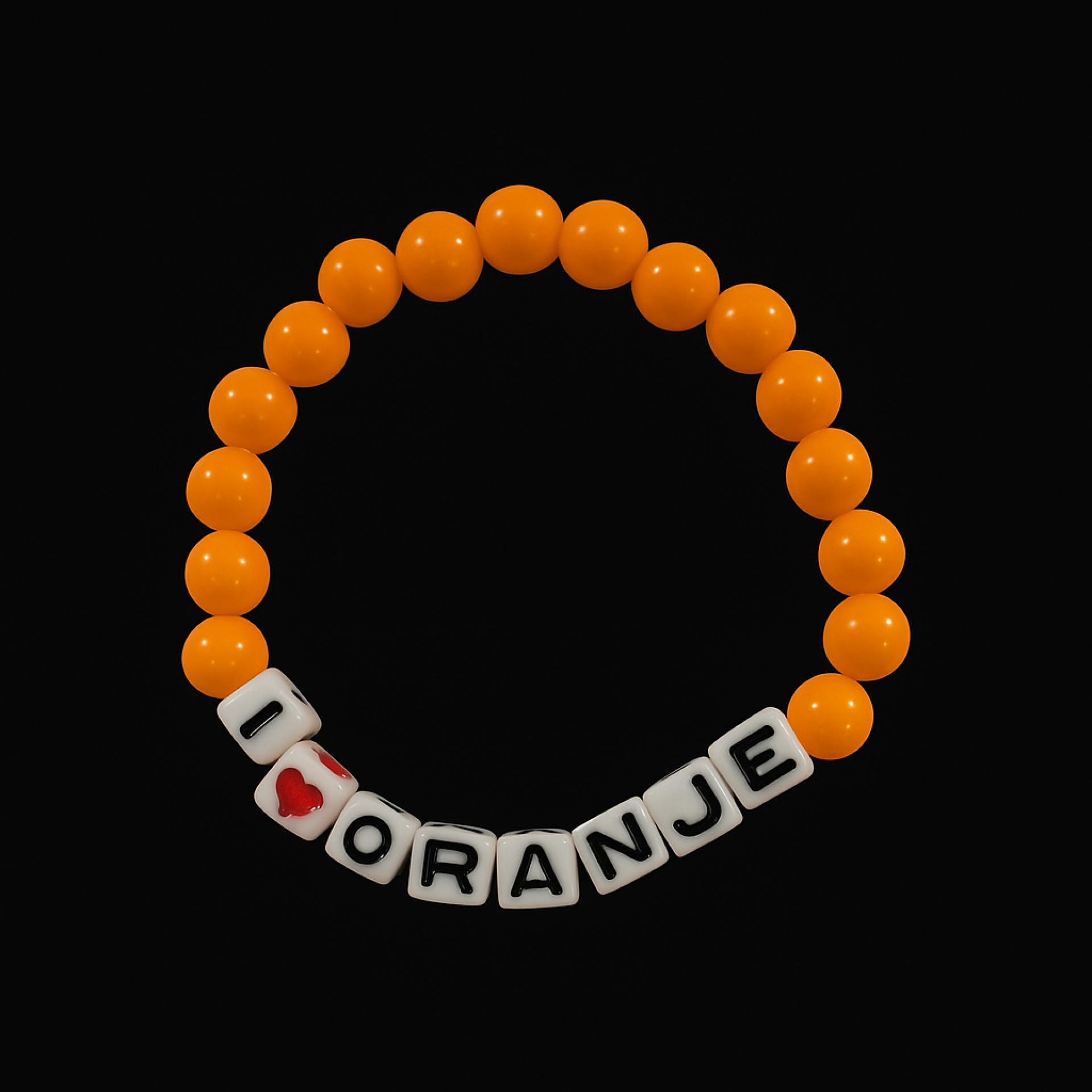 I love oranje armbandje