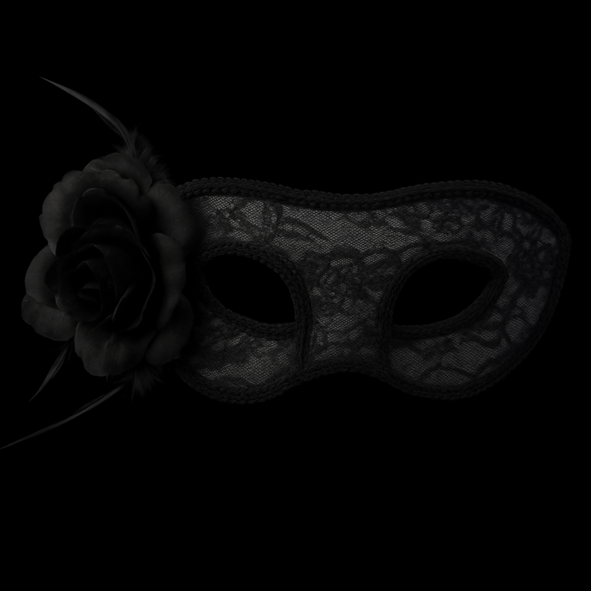 Venetiaans masker kant mystique zwart