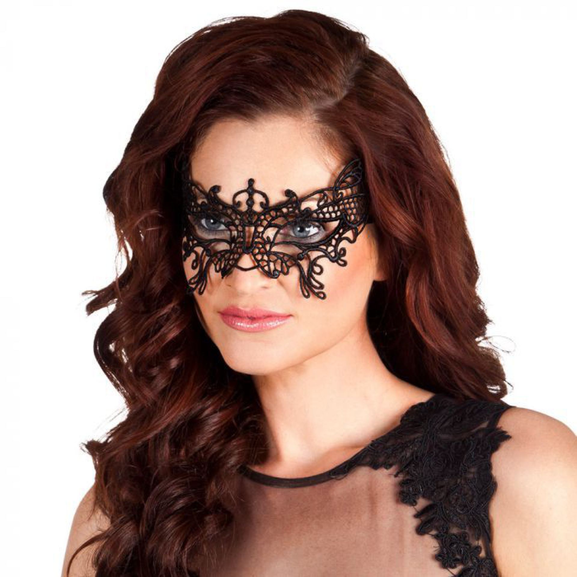 Venetiaans masker vlinder zwart voorbeeld